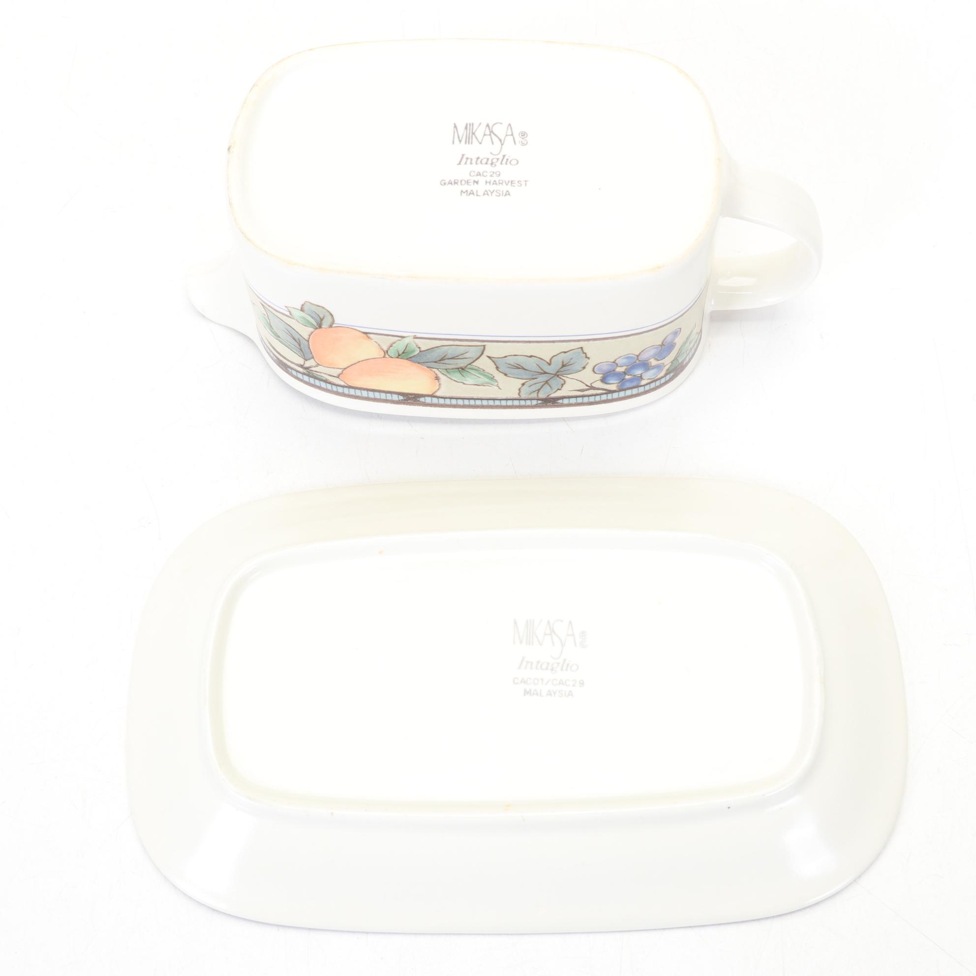 Mikasa "Intaglio" and "Garden Harvest" Dinnerware and Canister Set