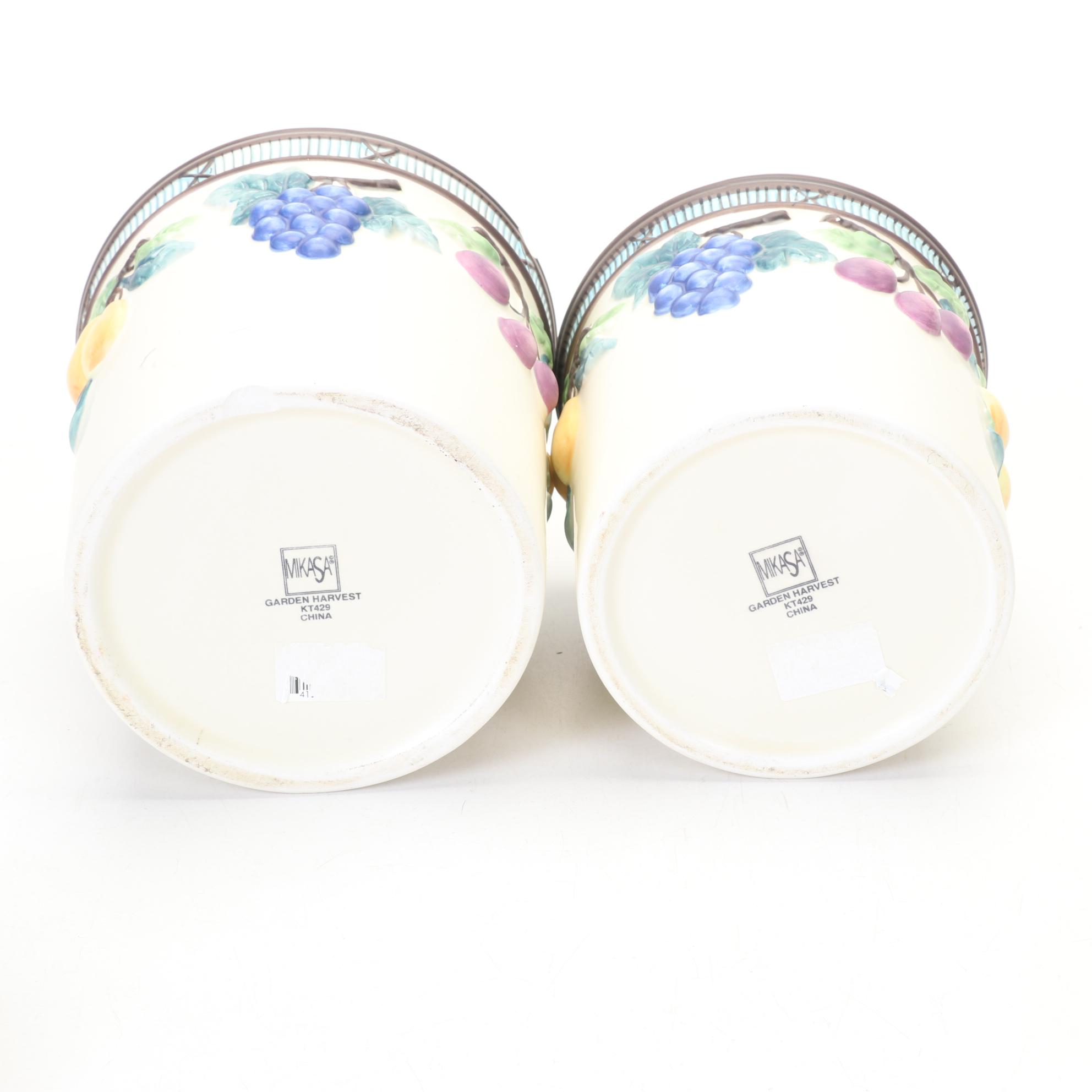 Mikasa "Intaglio" and "Garden Harvest" Dinnerware and Canister Set