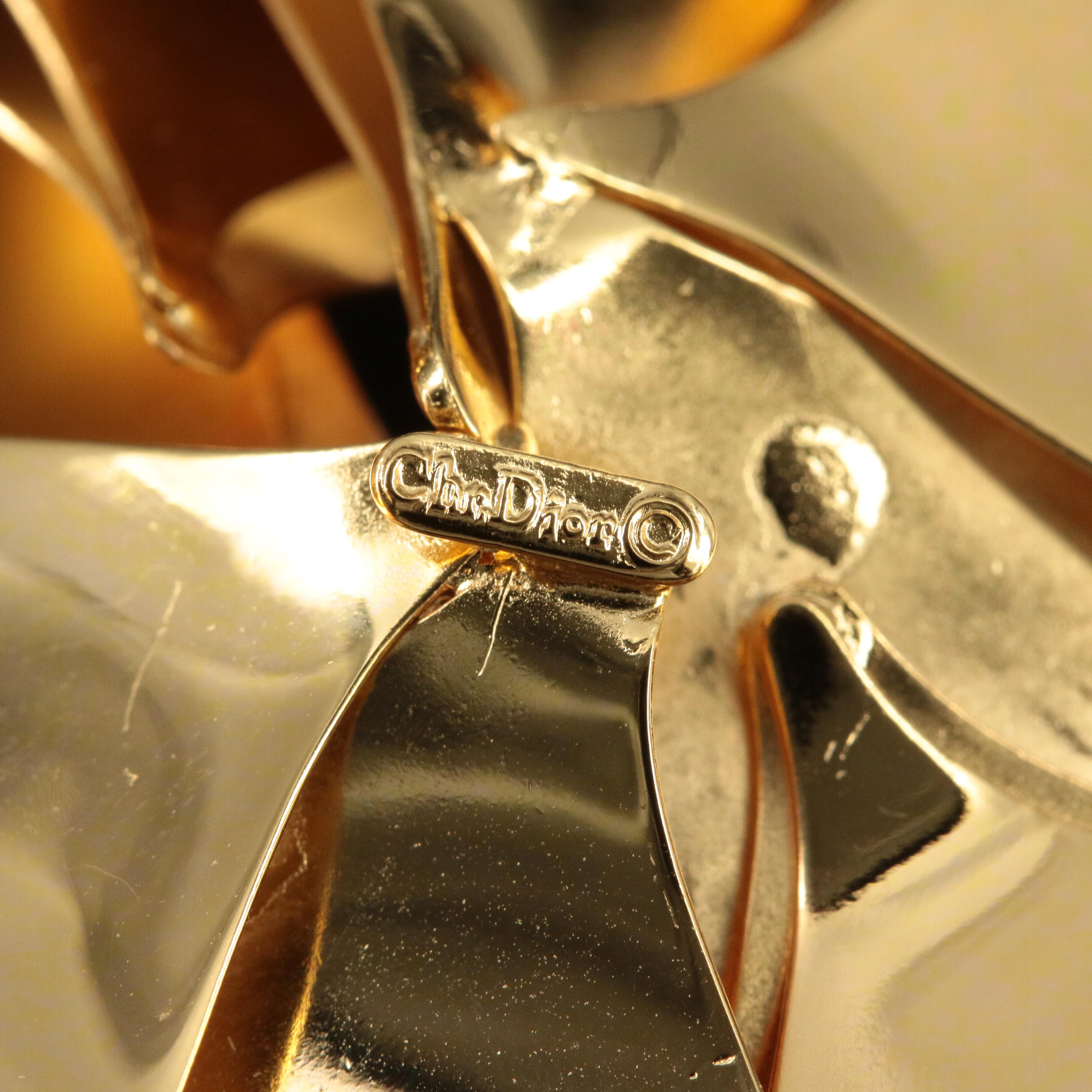 Christian Dior Large Gift Bow Ribbon Brooch