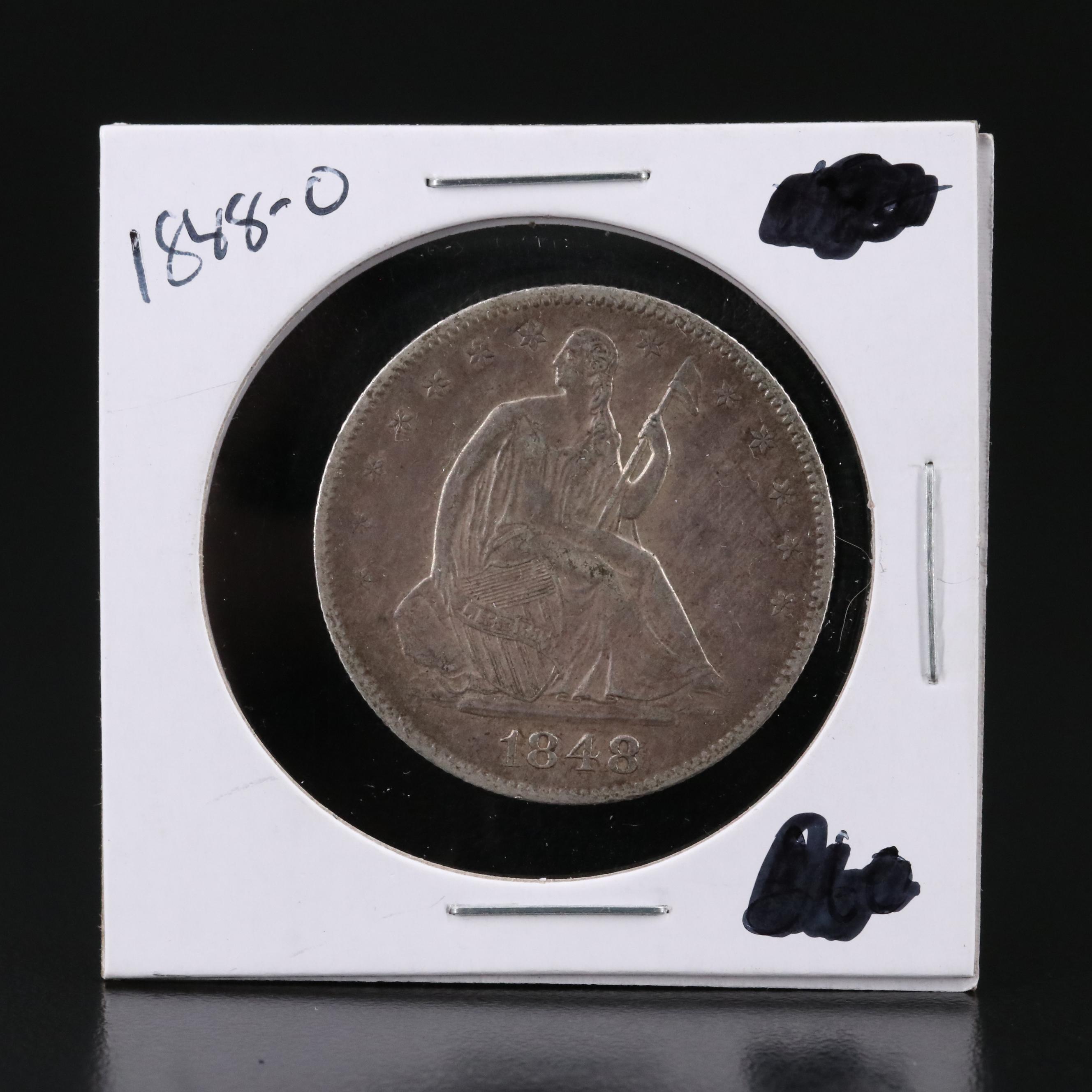 1848-O Liberty Seated Silver Half Dollar