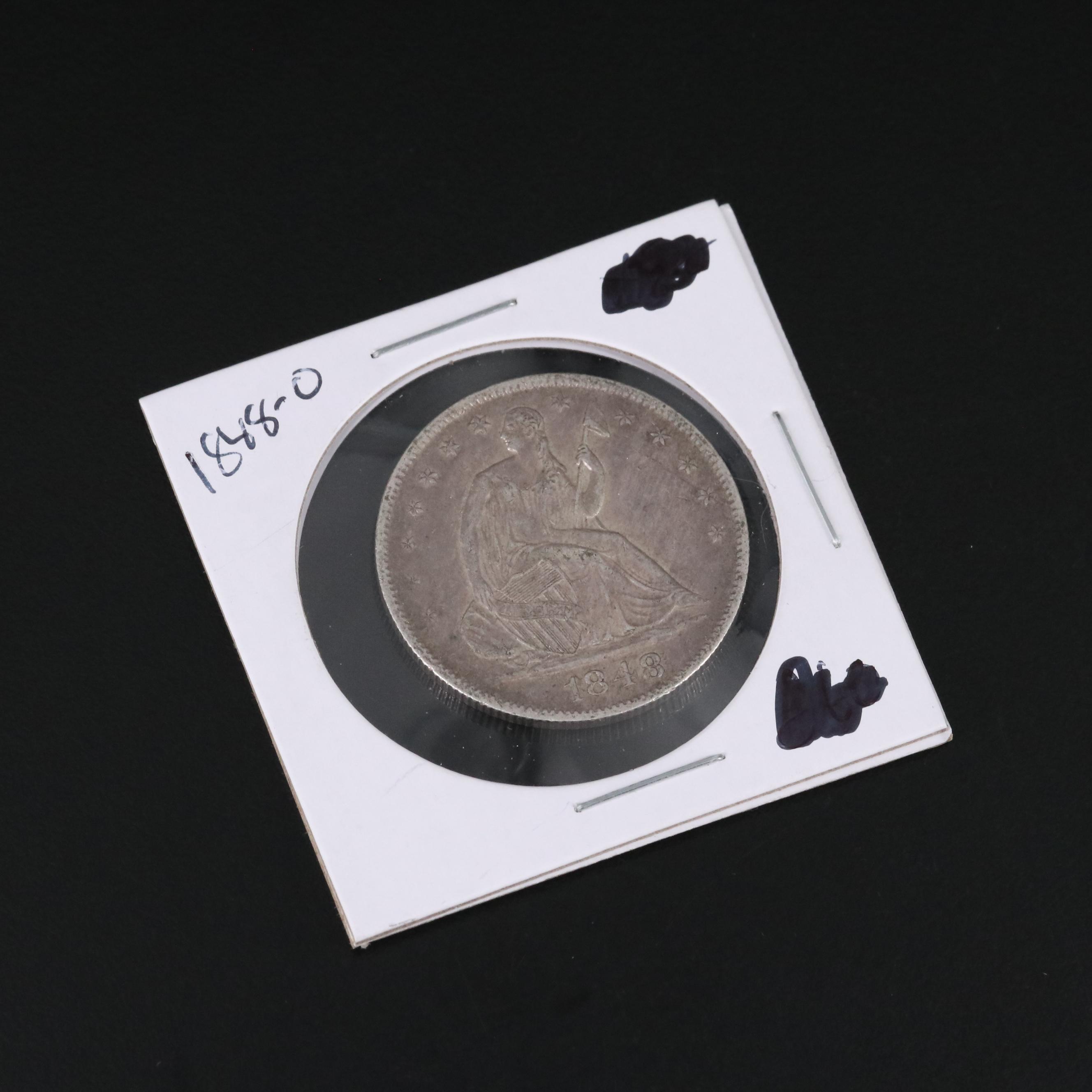 1848-O Liberty Seated Silver Half Dollar