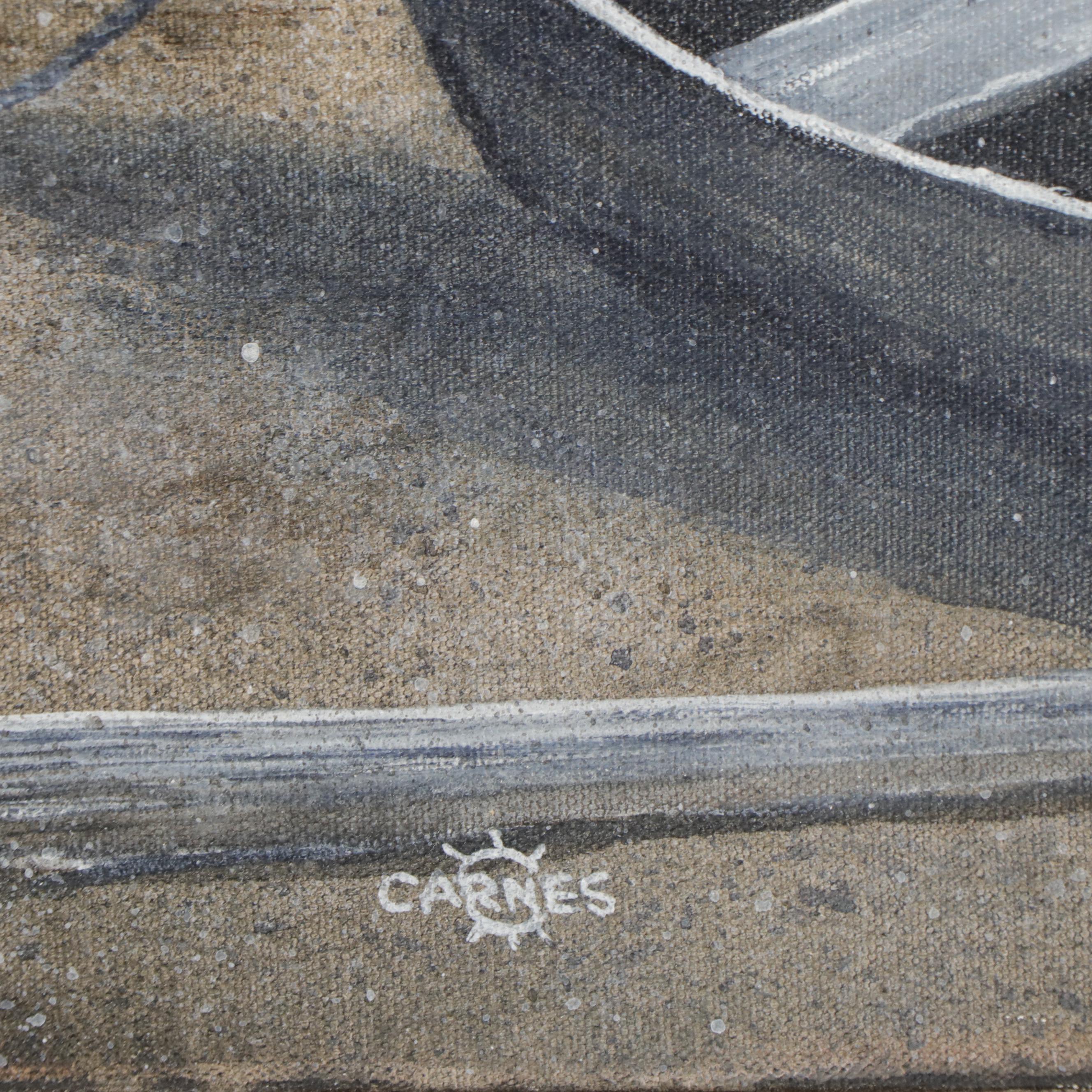 Bill Carnes Chesapeake Bay Harbor Painting, Late 20th Century