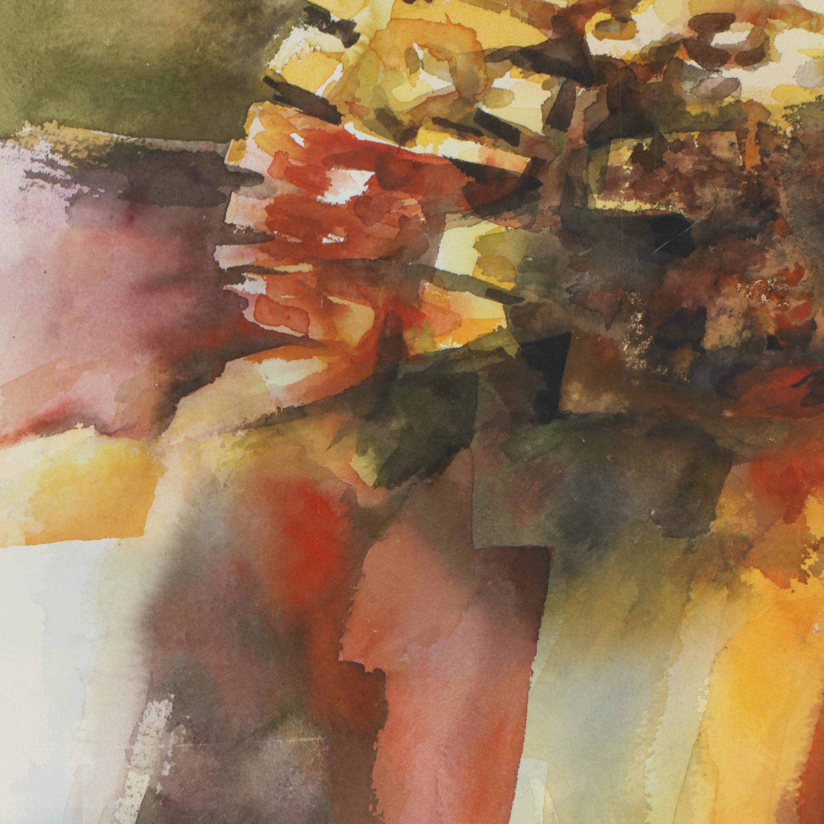 Igor Beginin Abstract Watercolor Painting "Untitled II"