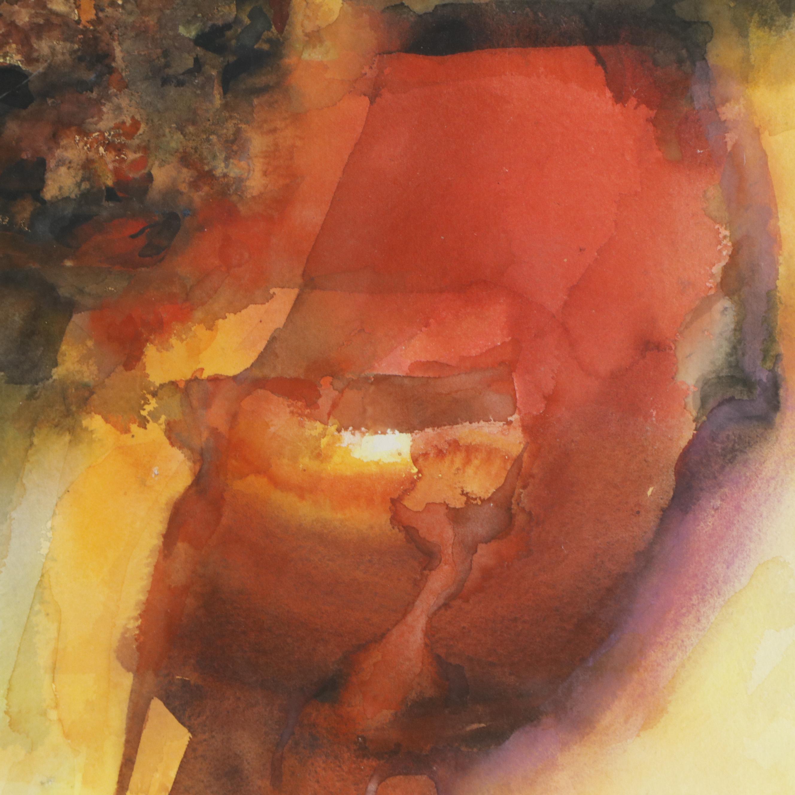 Igor Beginin Abstract Watercolor Painting "Untitled II"