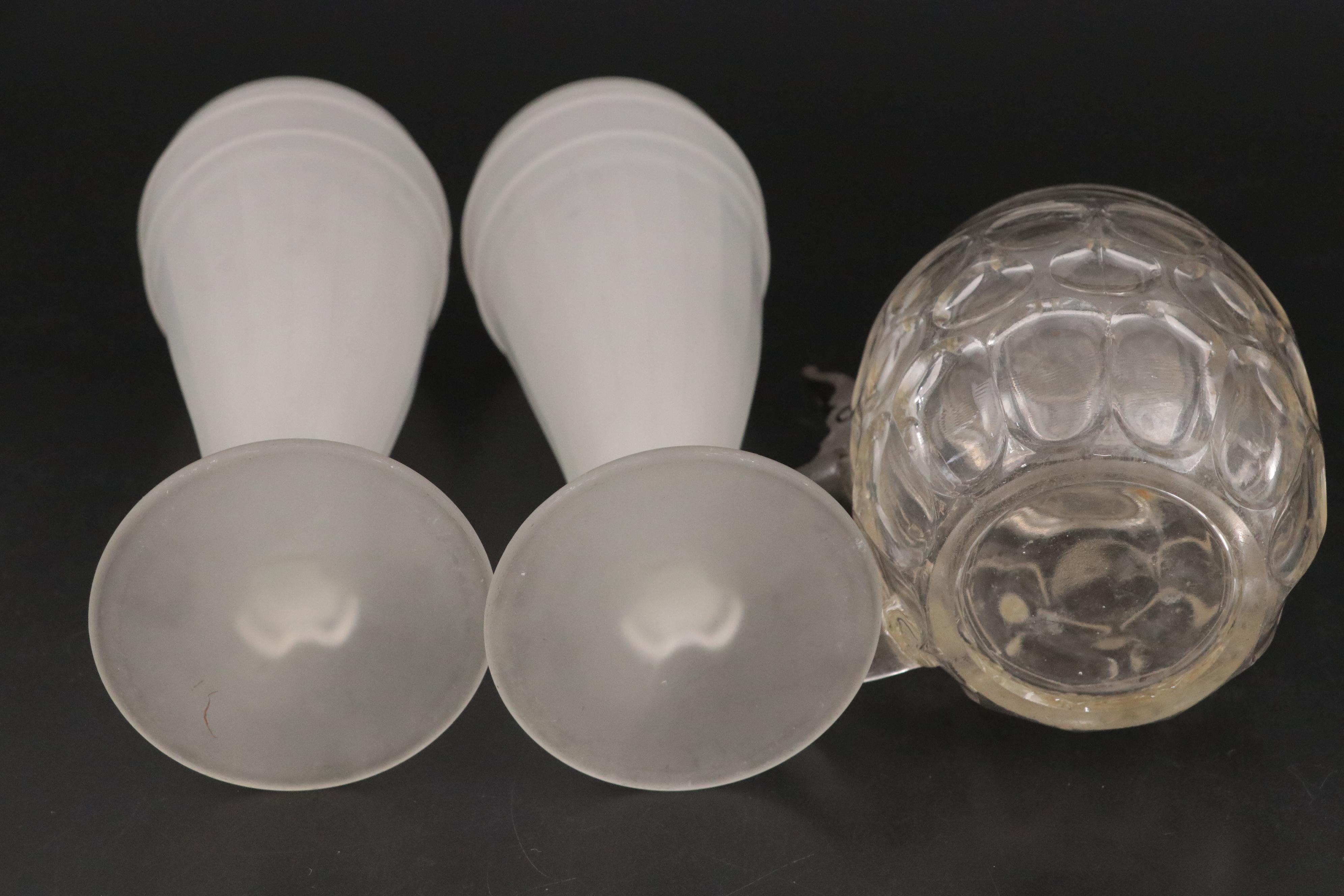 Frosted Glass Drinking Horns, Steel Short Sword, and More