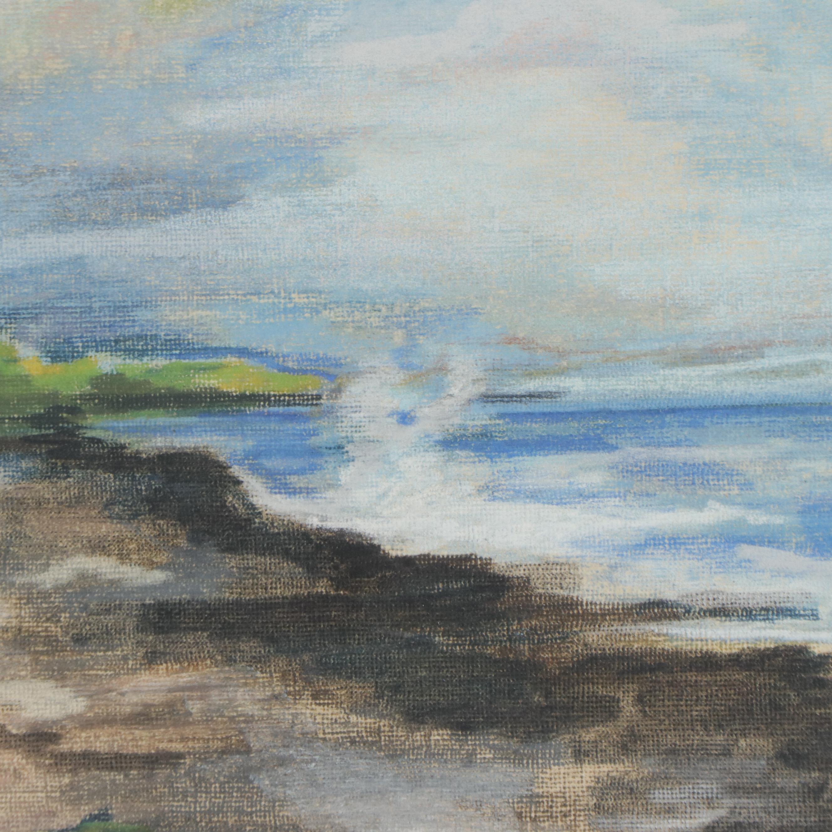 Abstract Pastel Landscape Drawing
