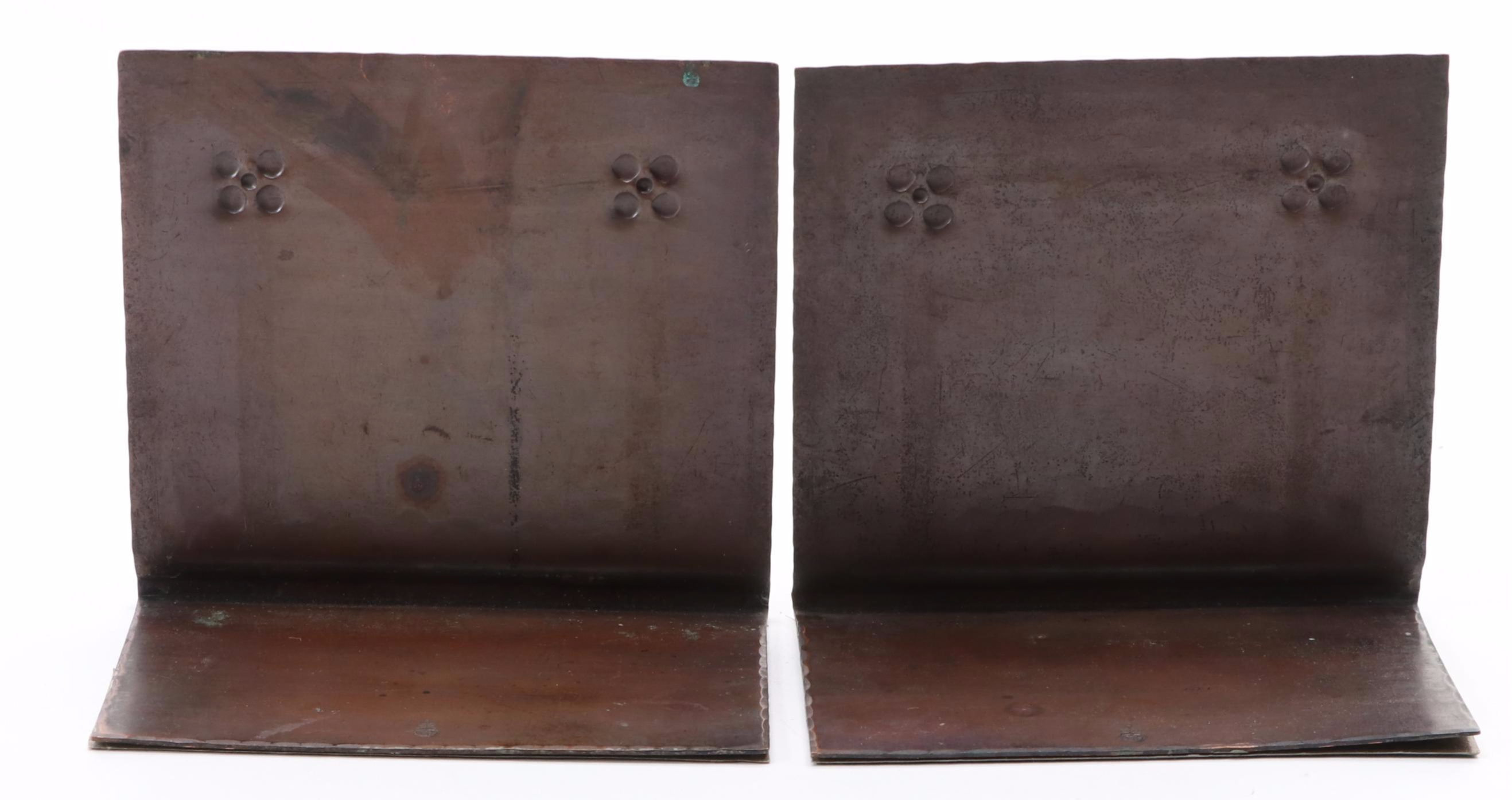 Arts and Crafts Roycroft Copper Shop Bronze Bookends, Early 20th C.