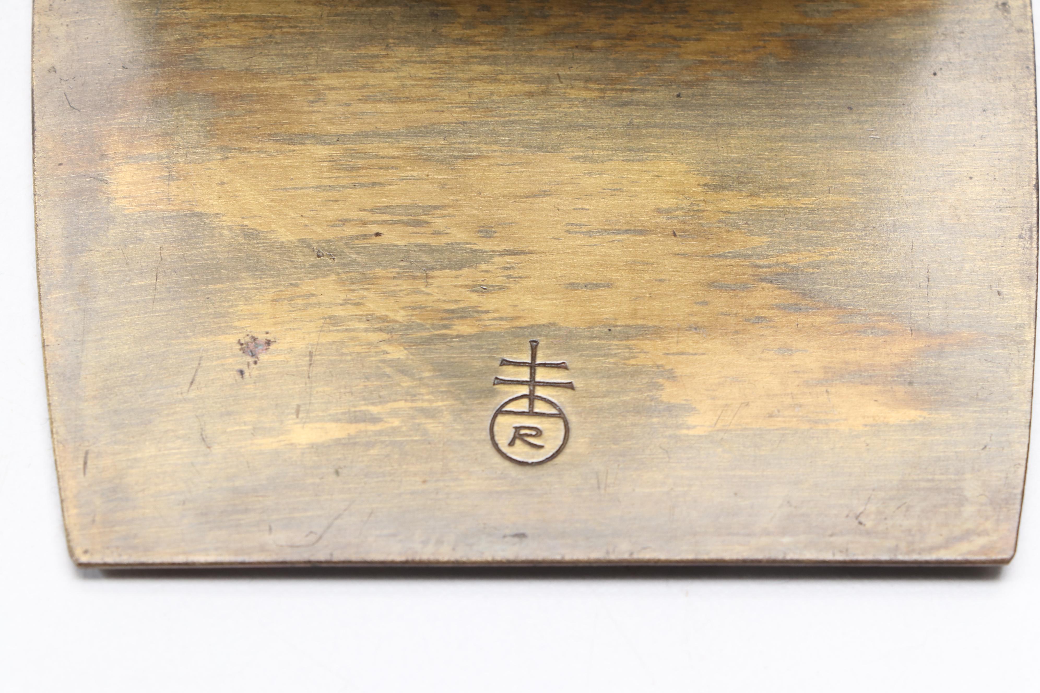 Arts and Crafts Roycroft Copper Shop Bronze Bookends, Early 20th C.