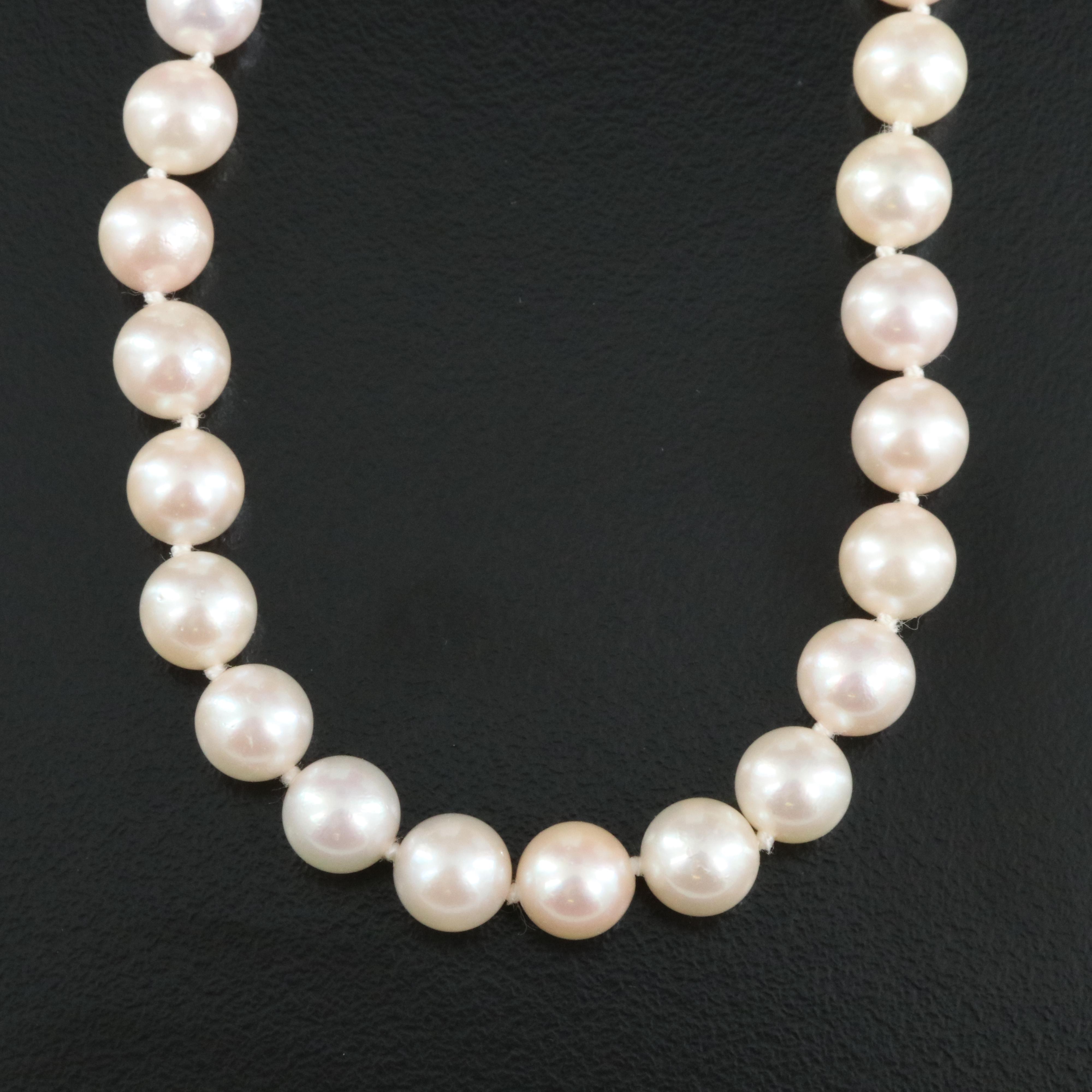 Pearl Necklace with 14K Clasp
