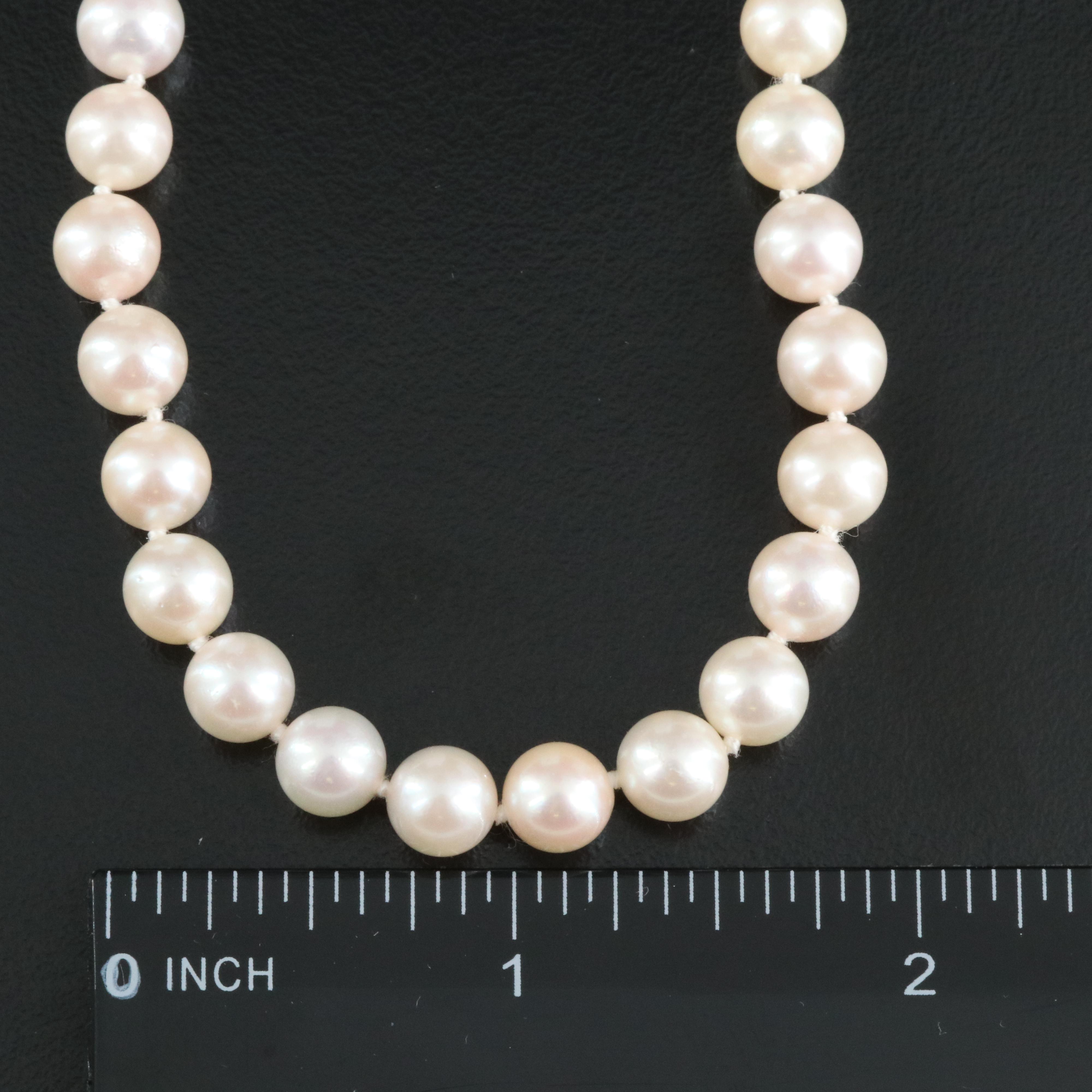 Pearl Necklace with 14K Clasp