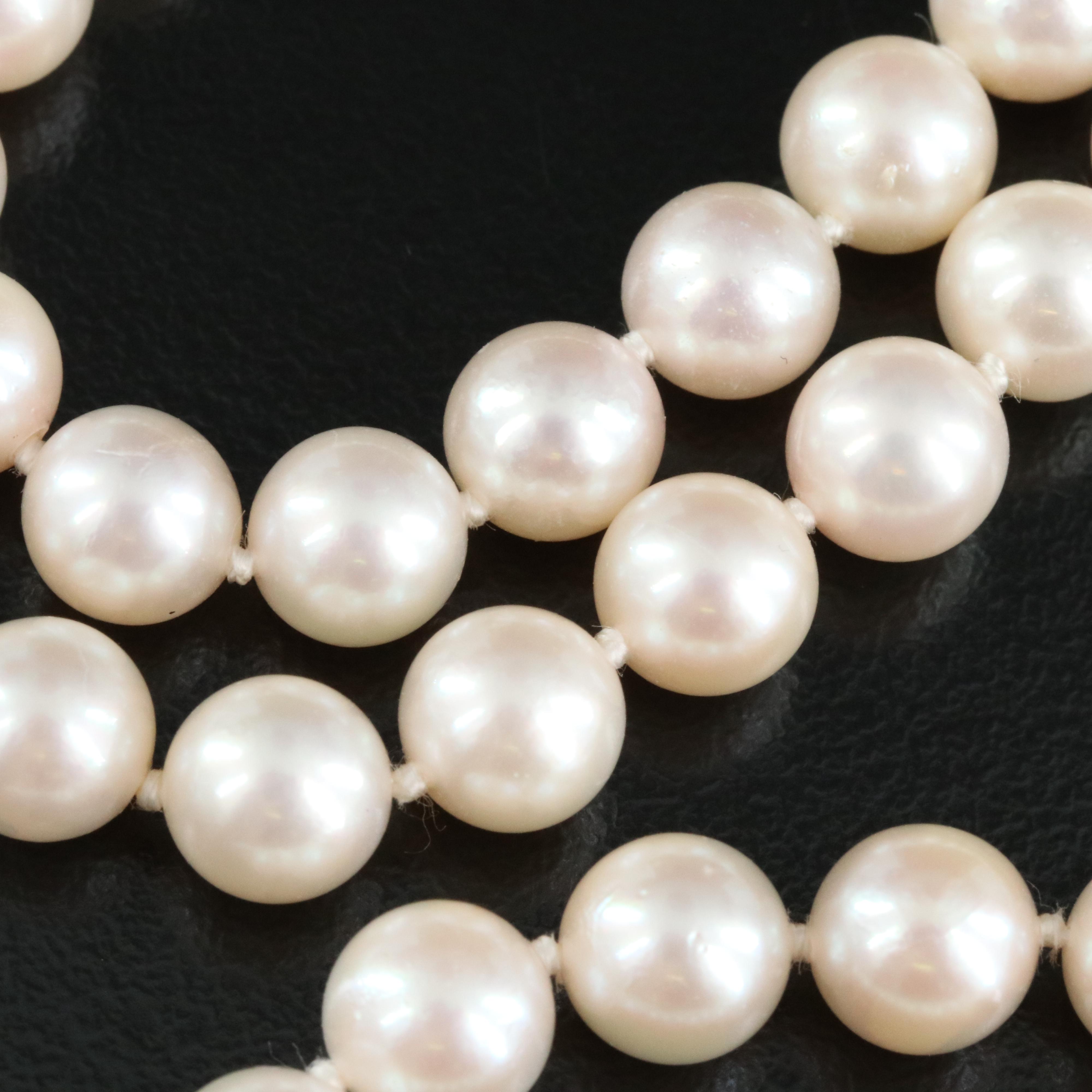 Pearl Necklace with 14K Clasp