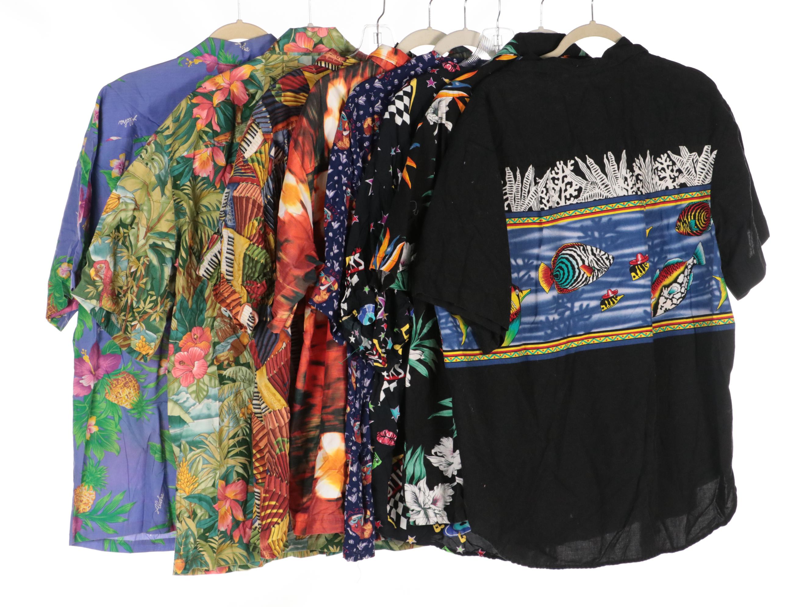 Men's Ky's and Kane Hawaiian Made Aloha Shirts and Other Camp Shirts