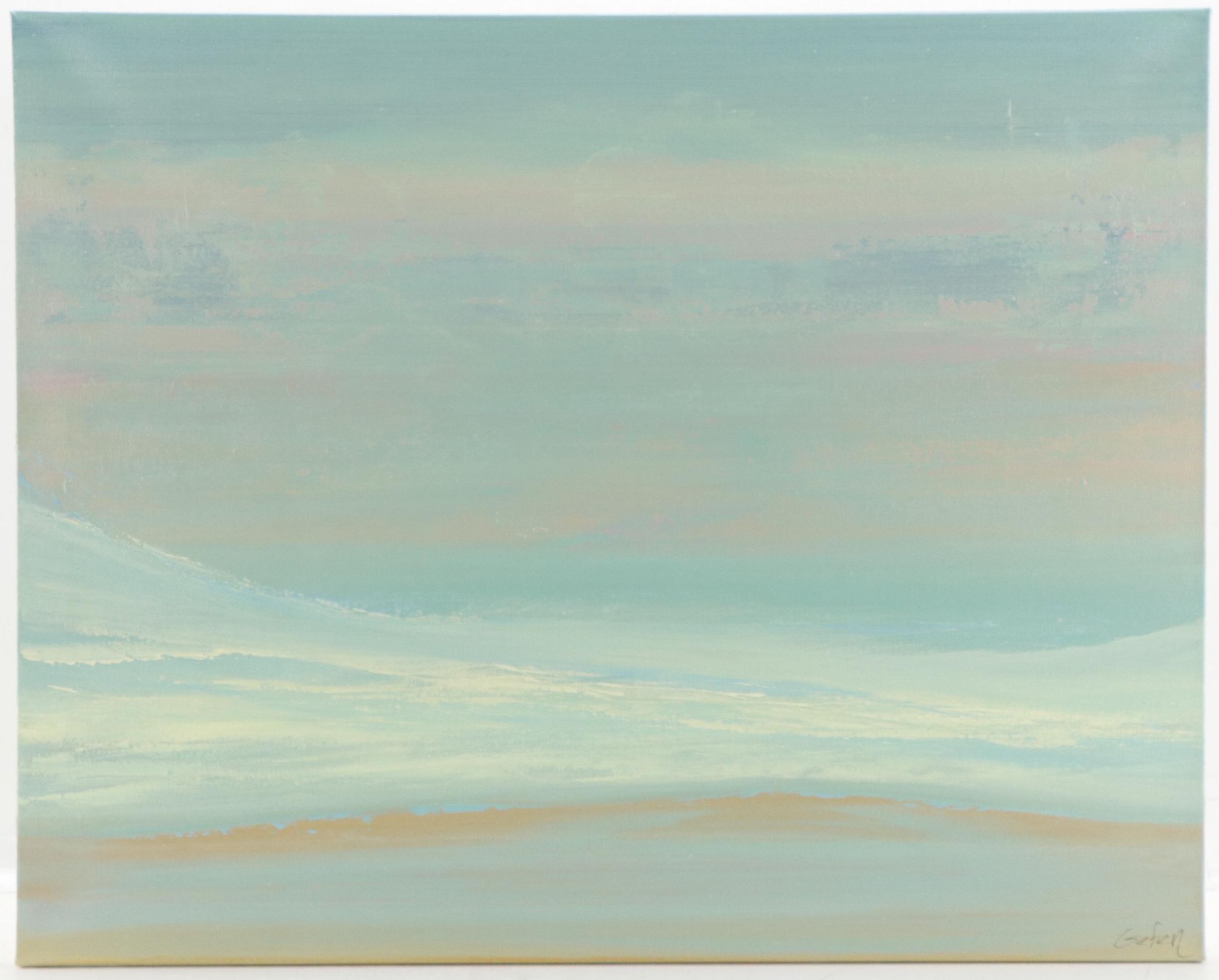 Saul Gefen Abstract Acrylic Painting "Far North," 2023