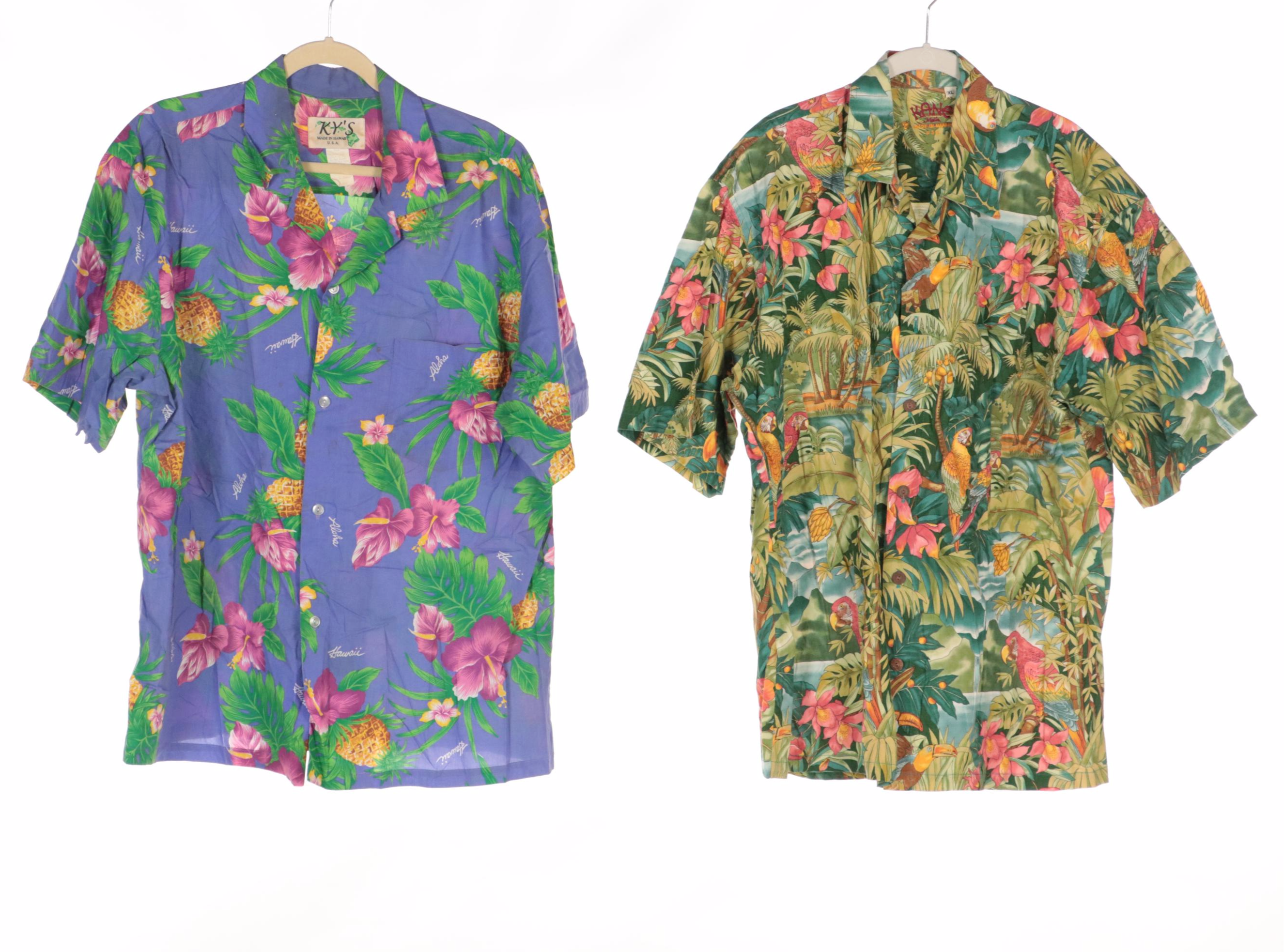 Men's Ky's and Kane Hawaiian Made Aloha Shirts and Other Camp Shirts