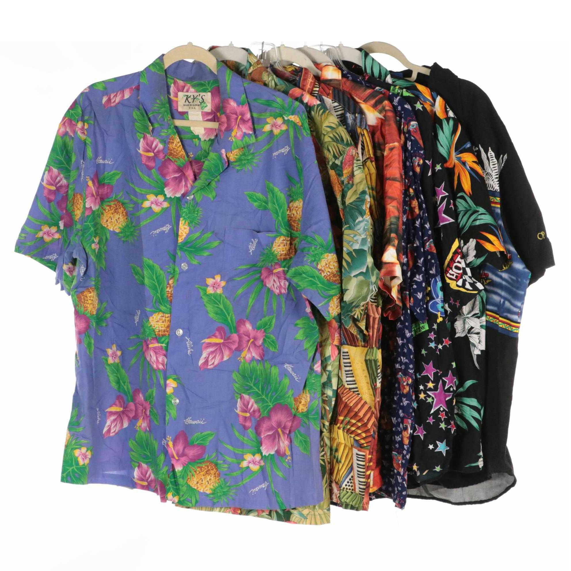 Men's Ky's and Kane Hawaiian Made Aloha Shirts and Other Camp Shirts