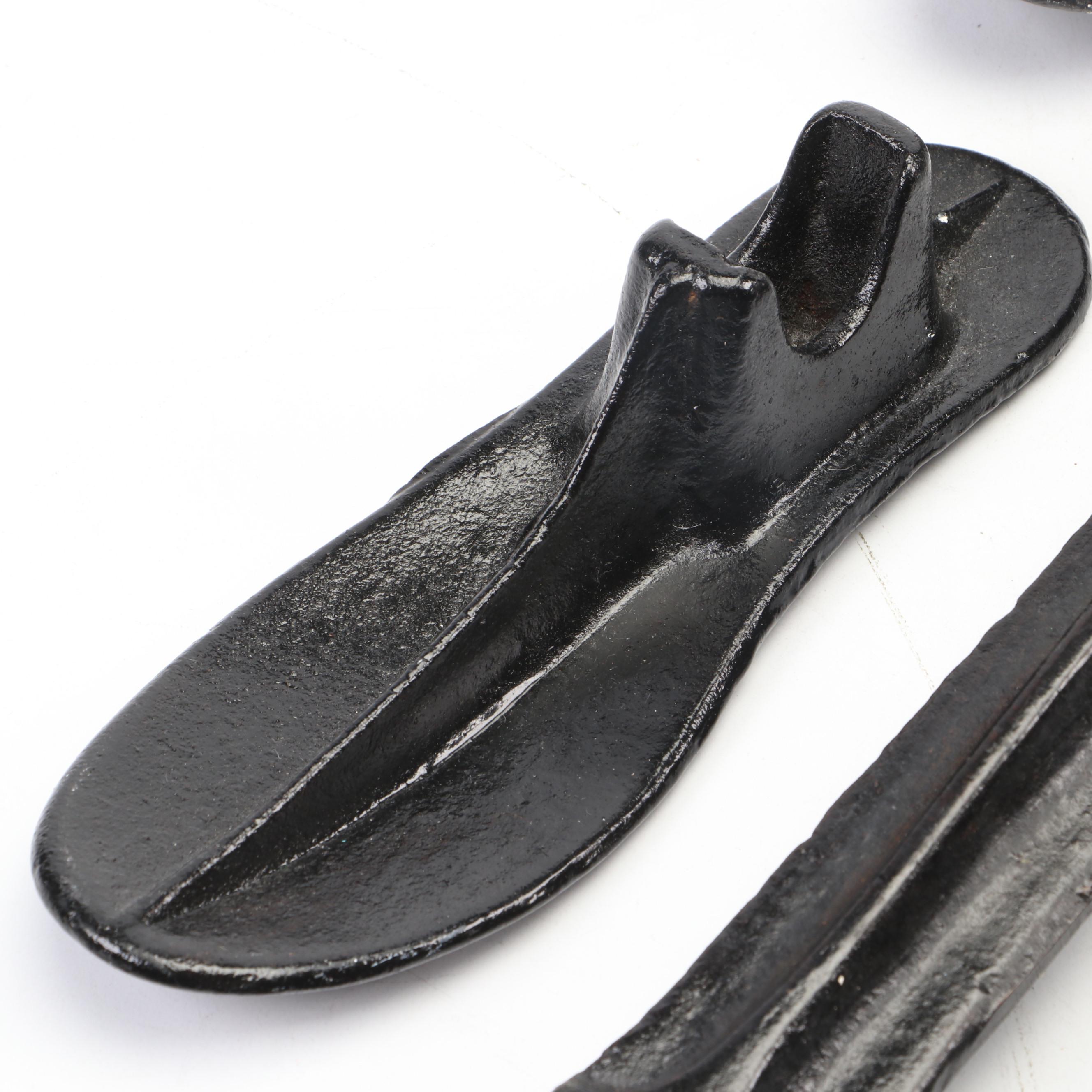 Cast Iron Cobbler's Anvil and Shoe Forms, Late 19th-Early 20th Century