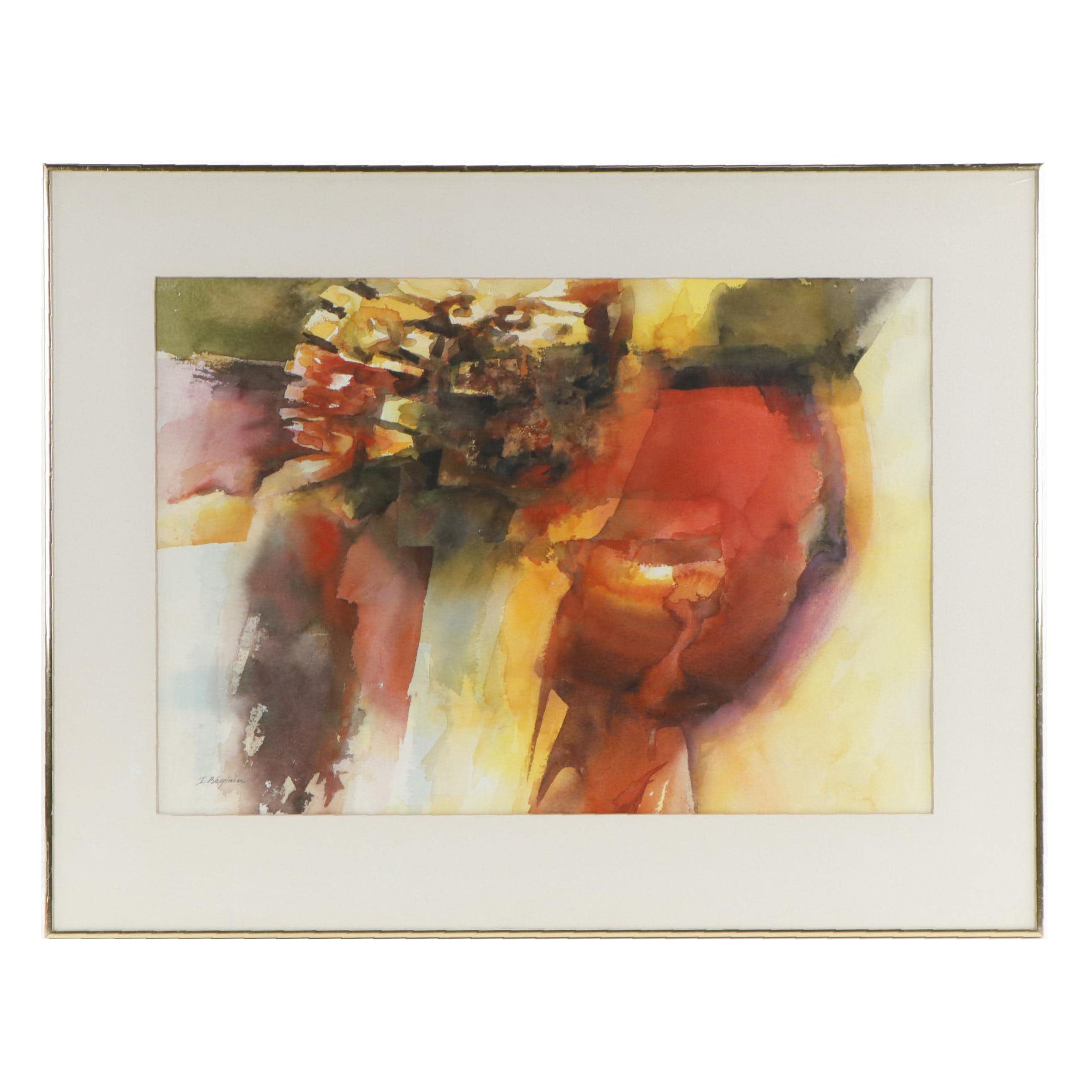 Igor Beginin Abstract Watercolor Painting "Untitled II"