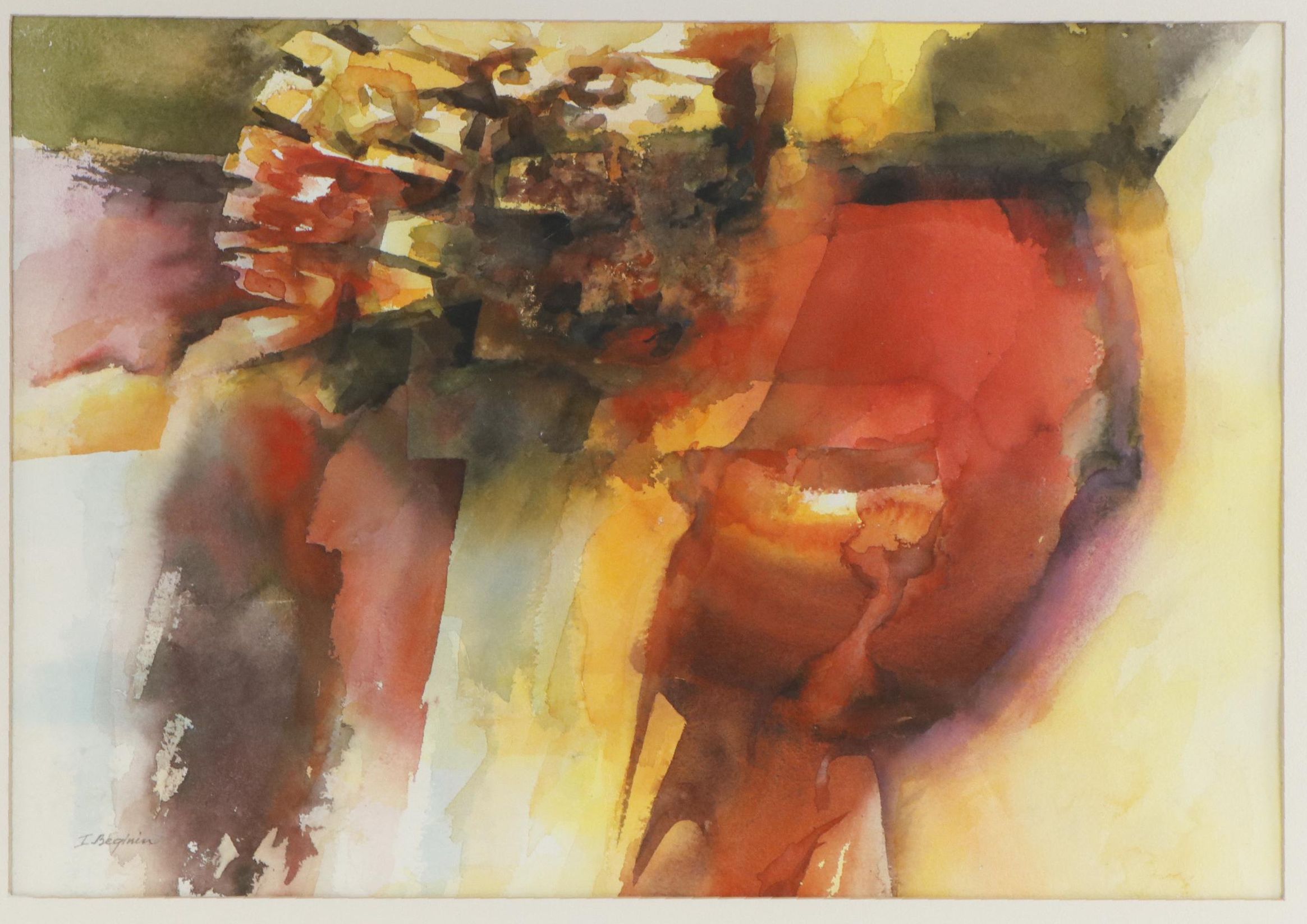 Igor Beginin Abstract Watercolor Painting "Untitled II"