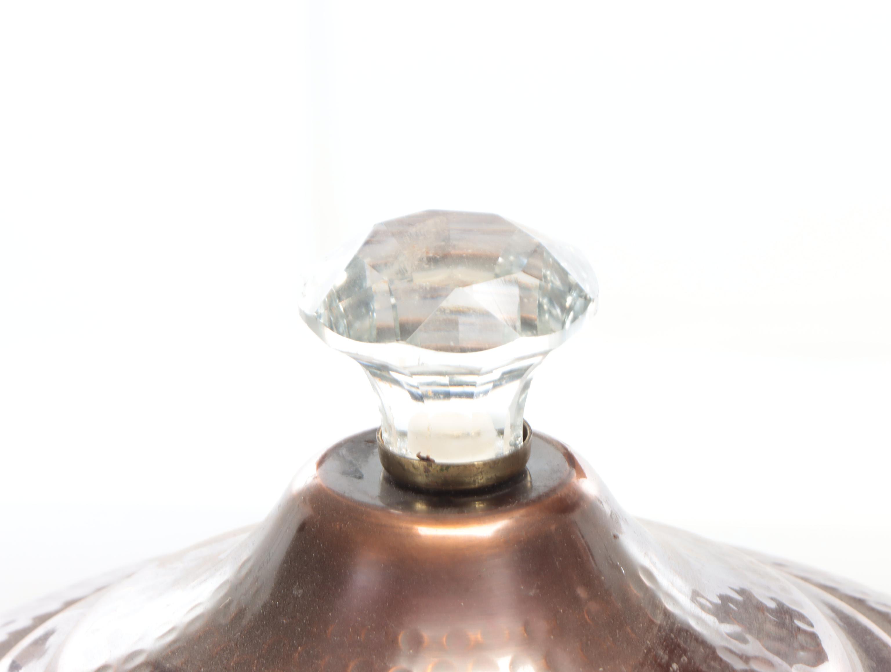 Hammered Copper Serving Dishes and Drink Dispenser