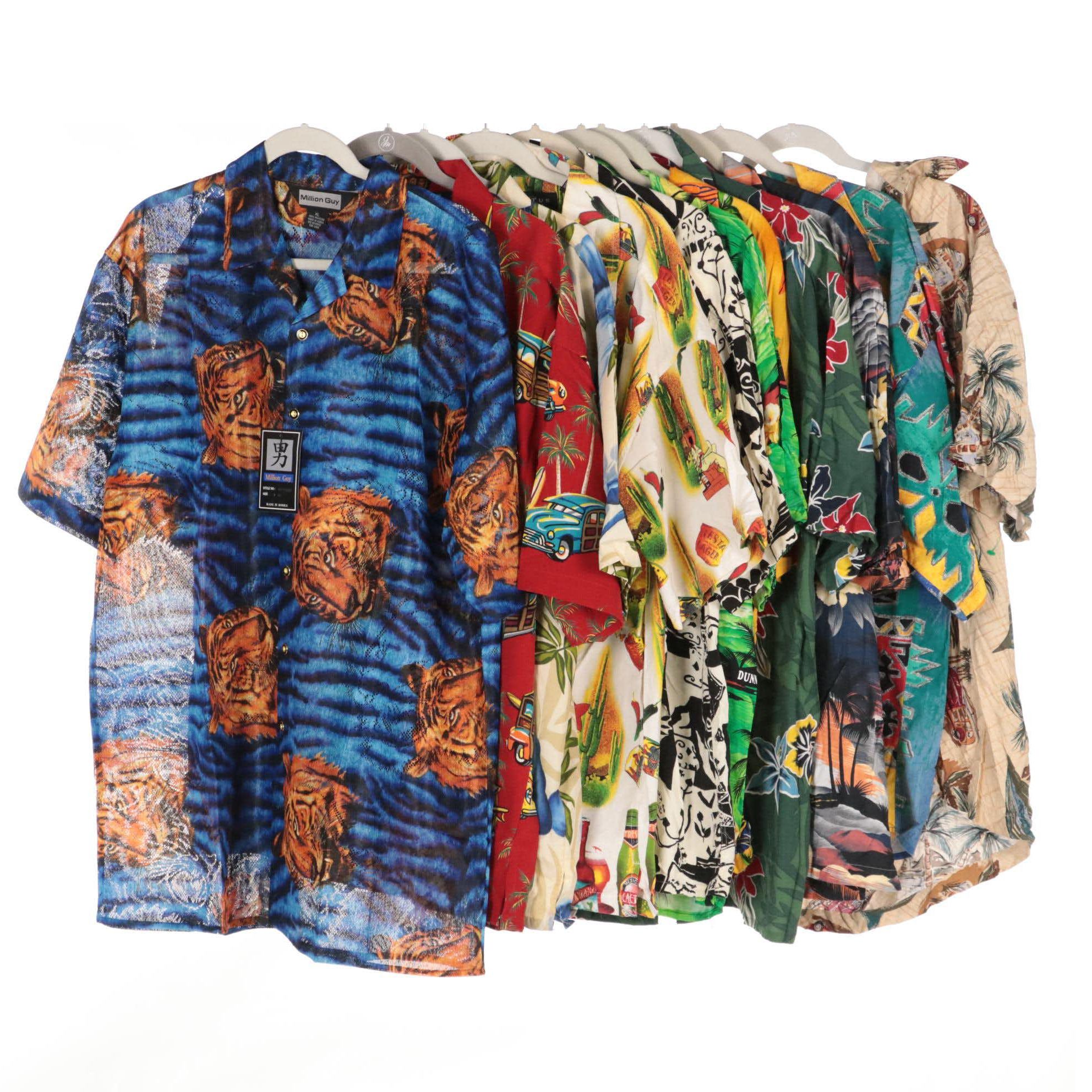 Men's Printed Button-Up Shirts