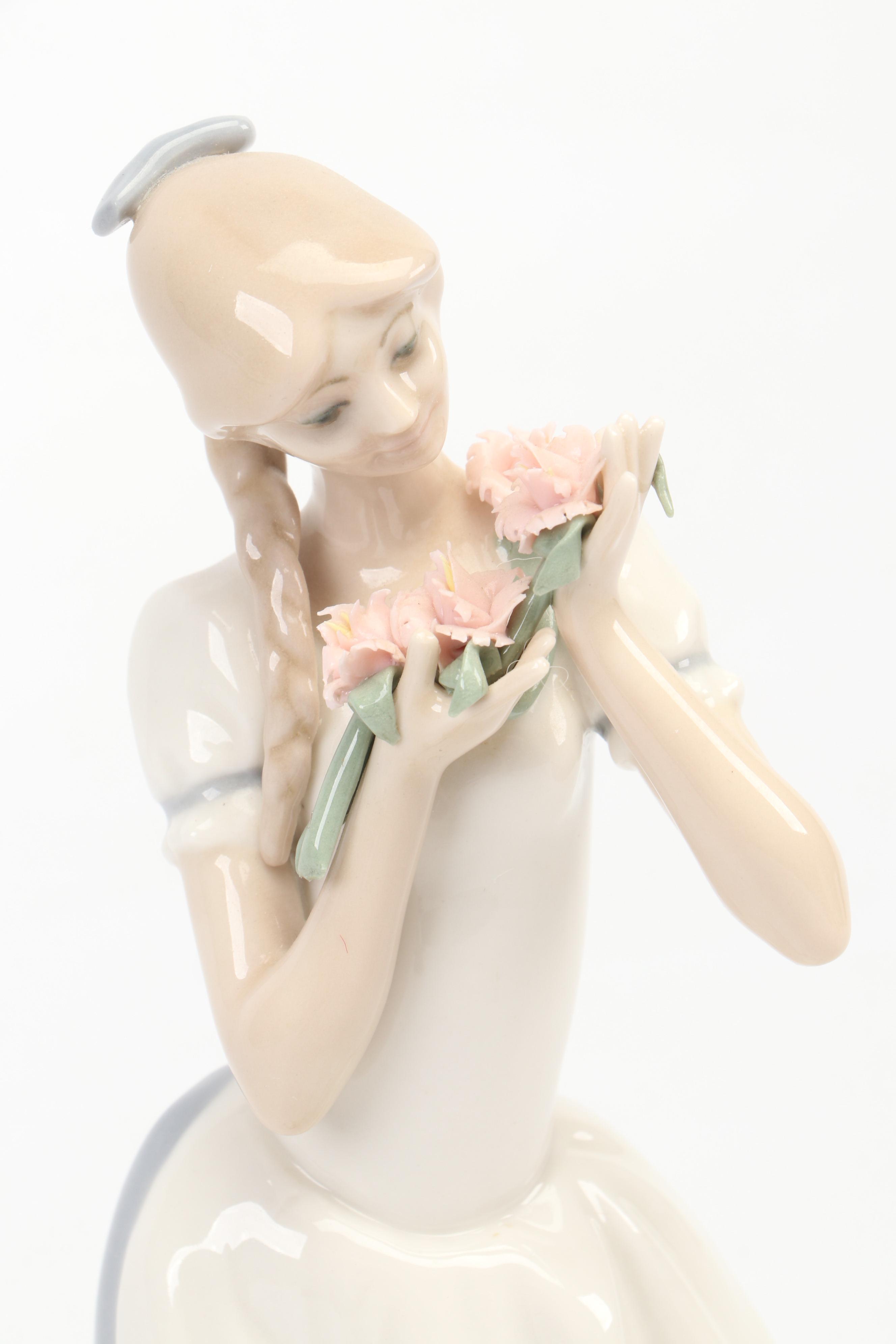 Franklin Mint Limited Edition "Cecilia the Carnation Maiden" Porcelain Figurine