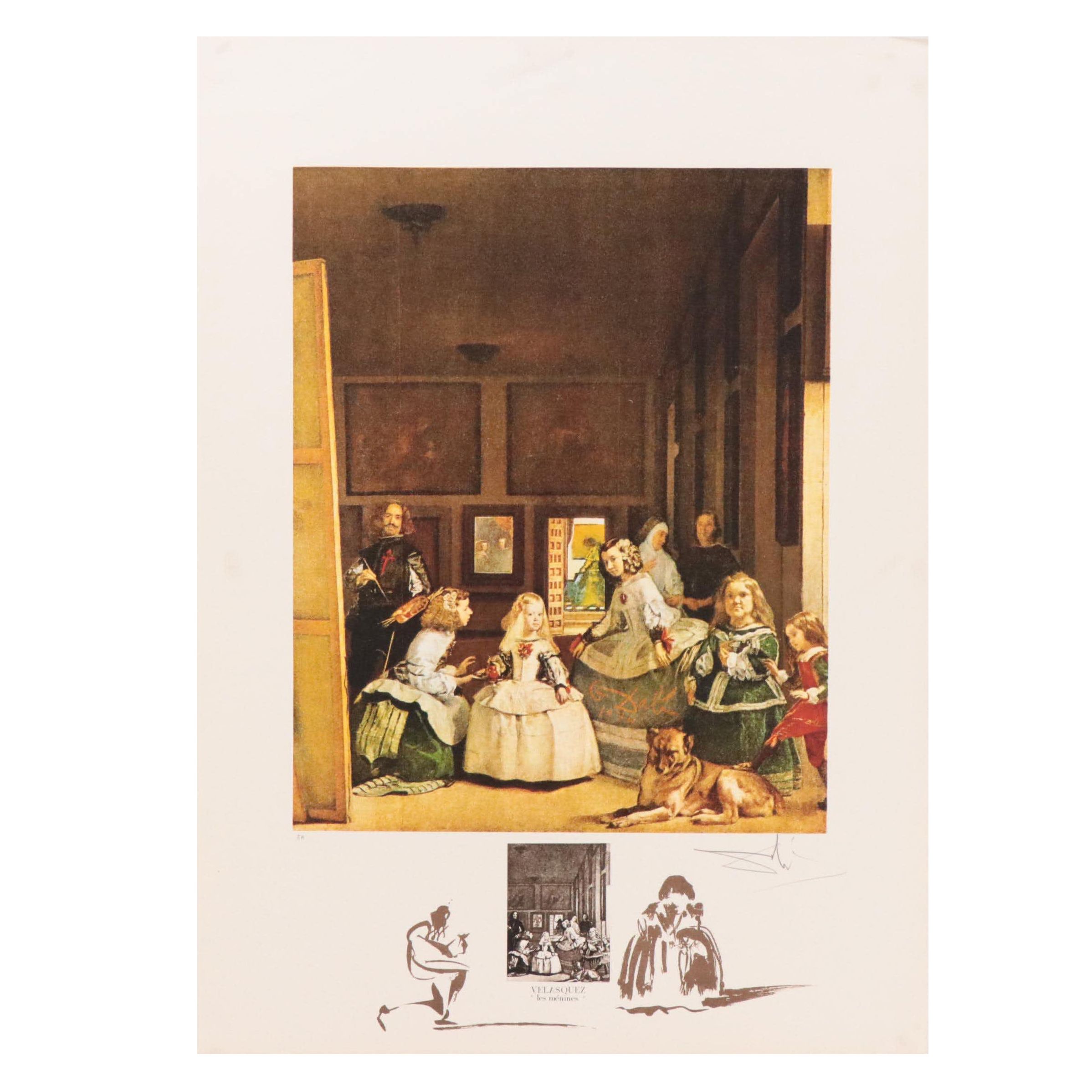 Salvador Dalí Lithograph "Velasquez: 'les menines,'" 1974