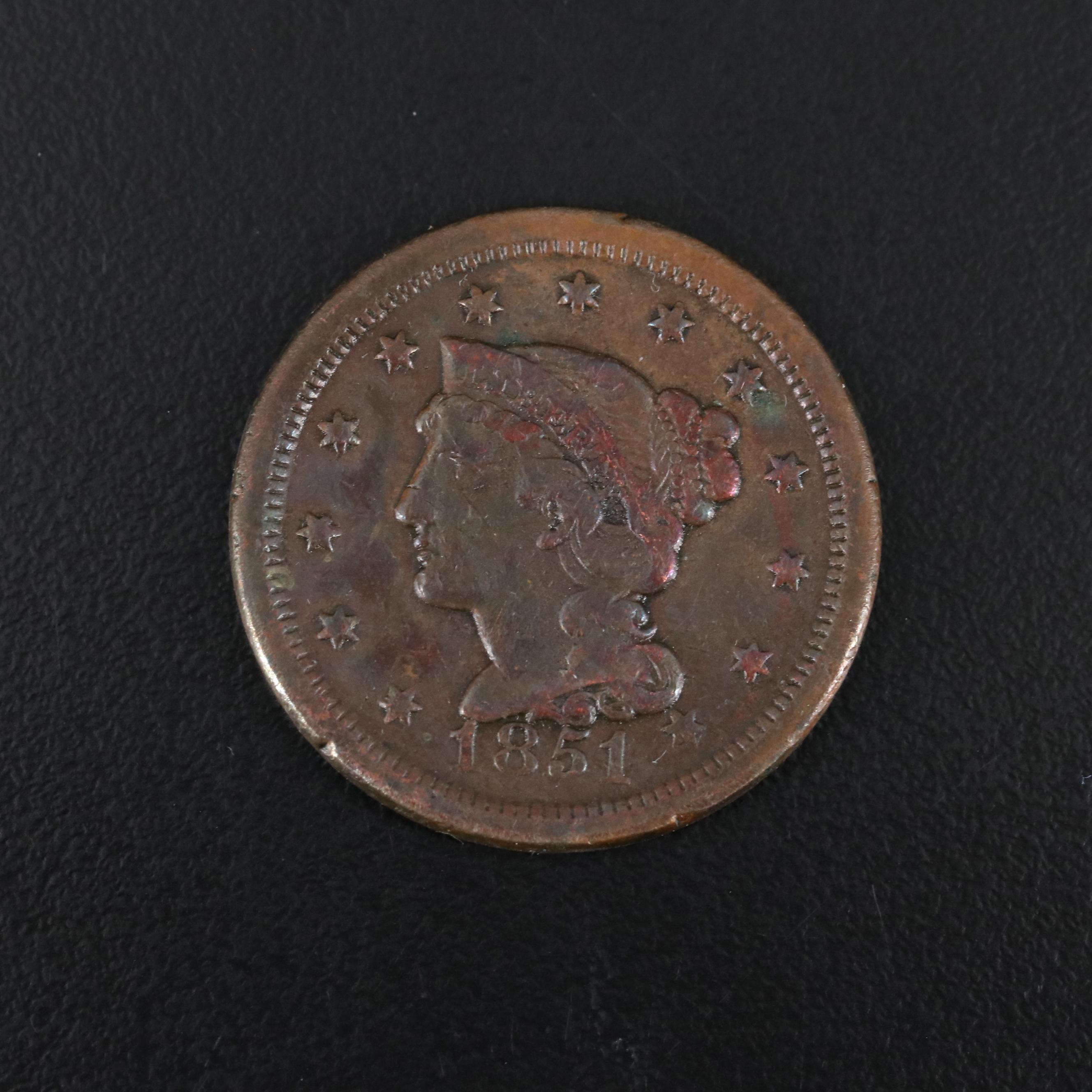 Group of Three Braided Hair Large Cents