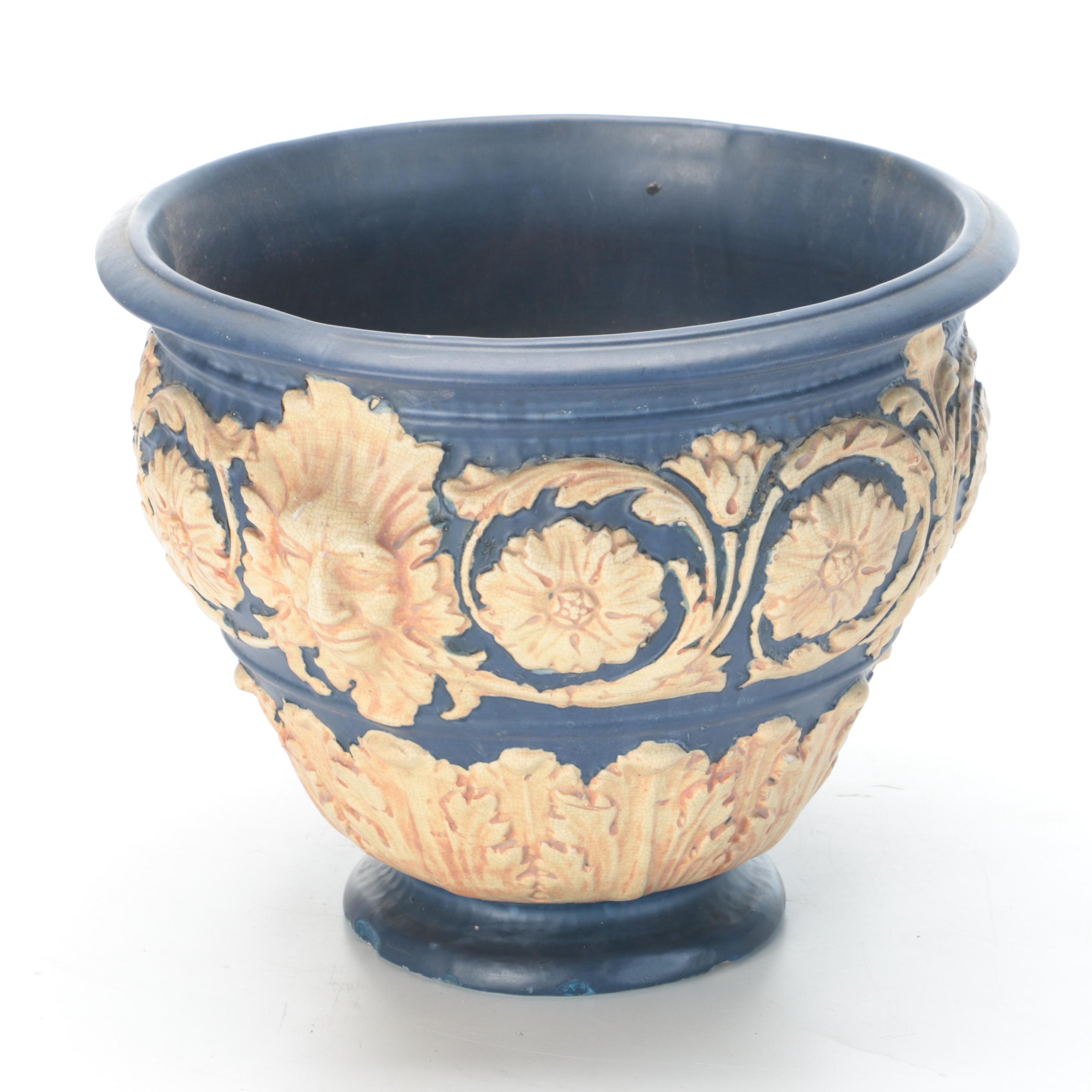 Weller Pottery Flemish Blue Ware Jardinière and Pedestal, Early 20th Century