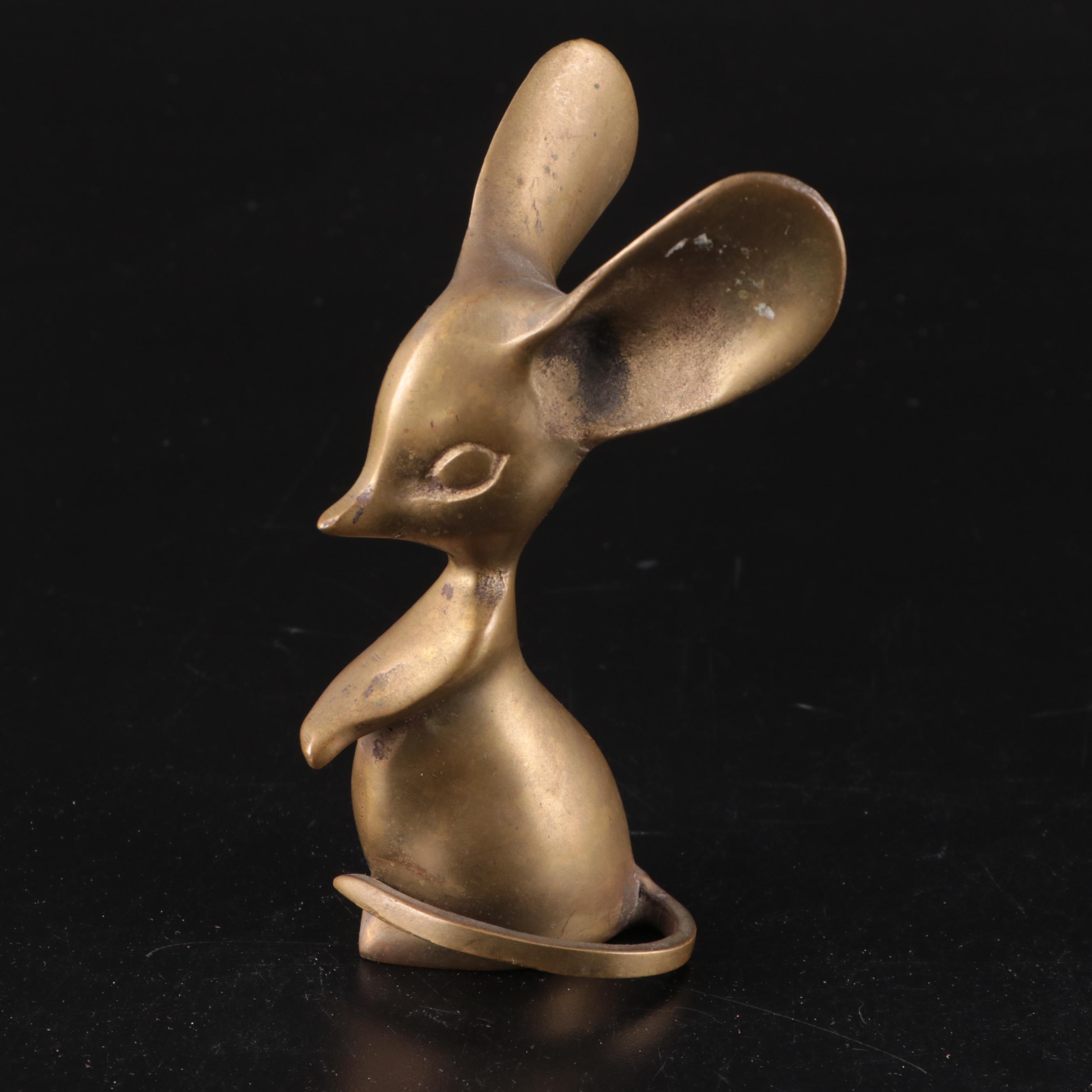 Cast Brass Mouse, Swan, Ibex, Moose and More Figurines