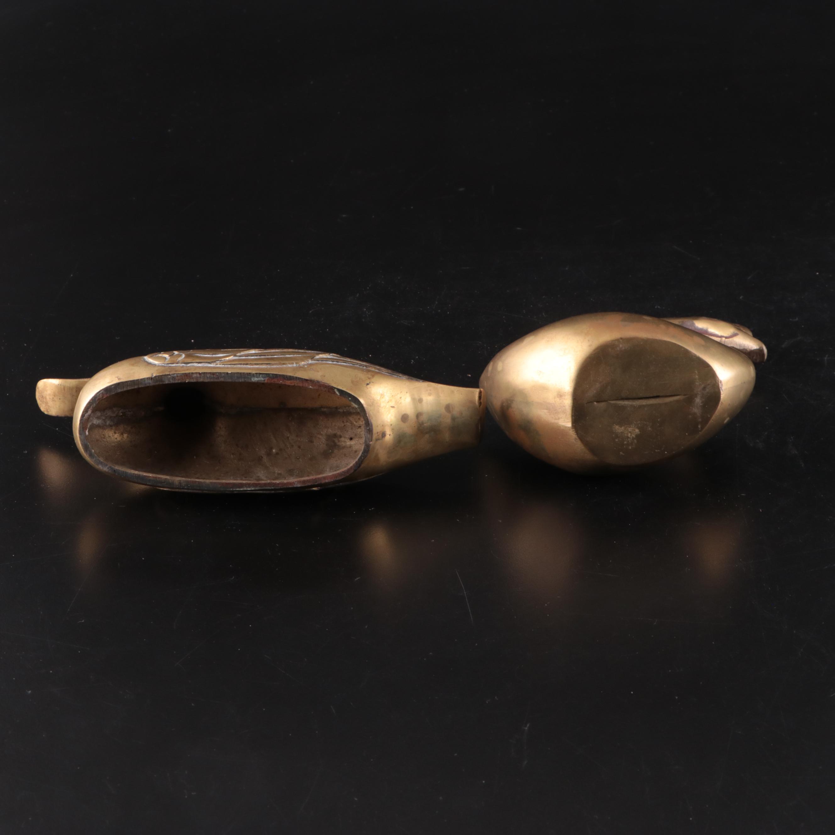 Cast Brass Mouse, Swan, Ibex, Moose and More Figurines