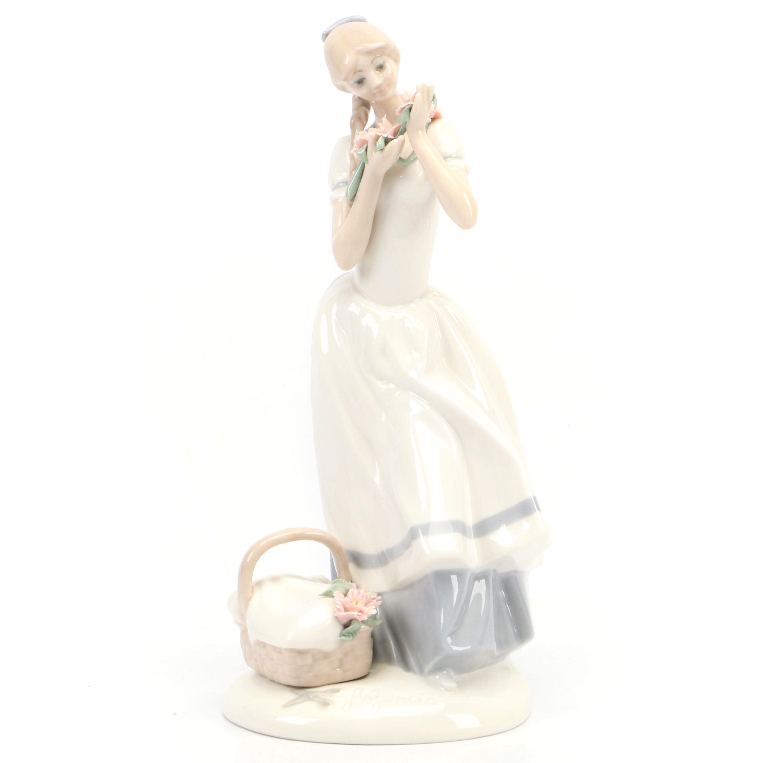 Franklin Mint Limited Edition "Cecilia the Carnation Maiden" Porcelain Figurine