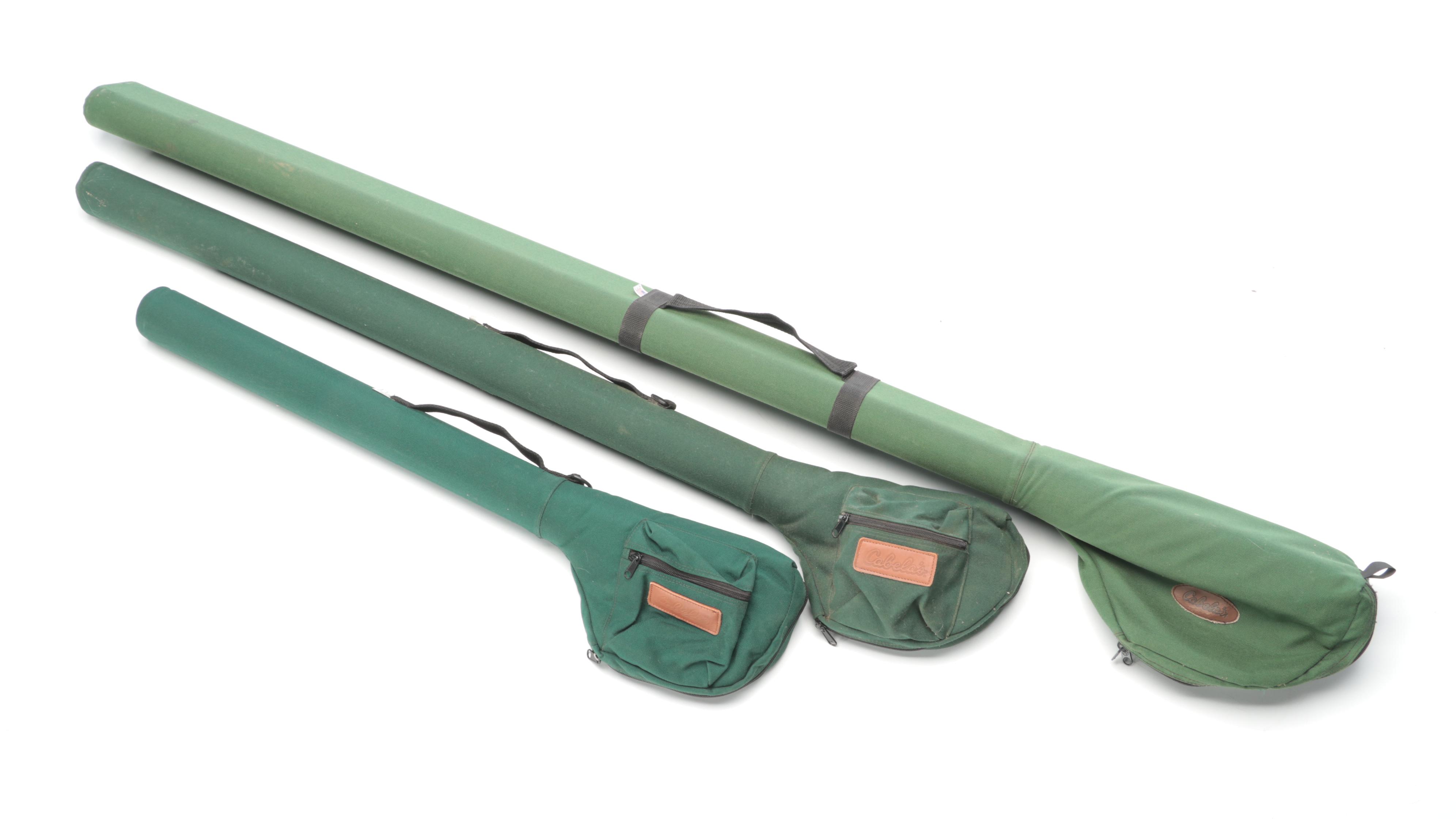 Cabela's "Three Forks" and Other Fly Fishing Rods with Cases