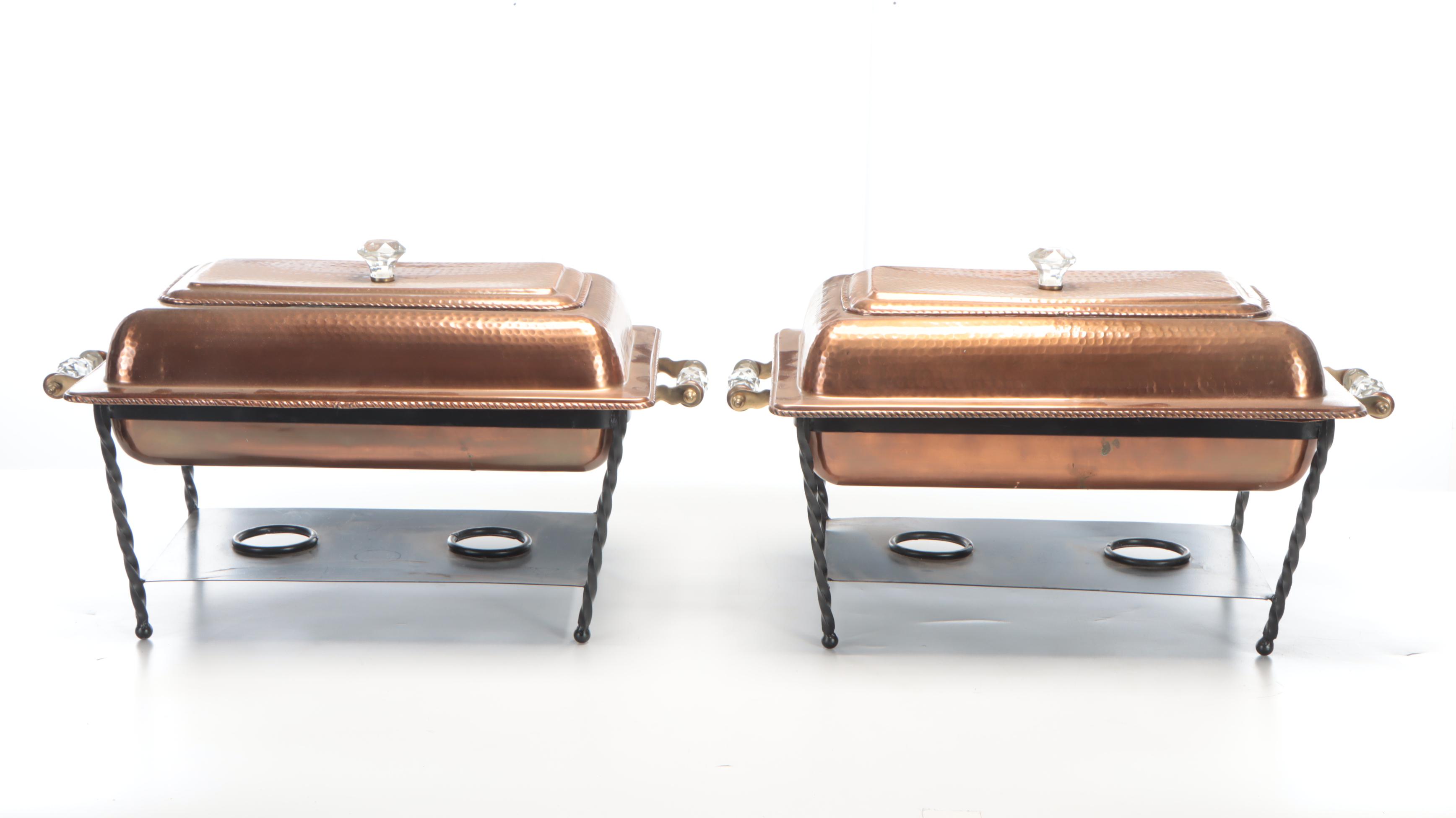 Hammered Copper Chafing Dishes
