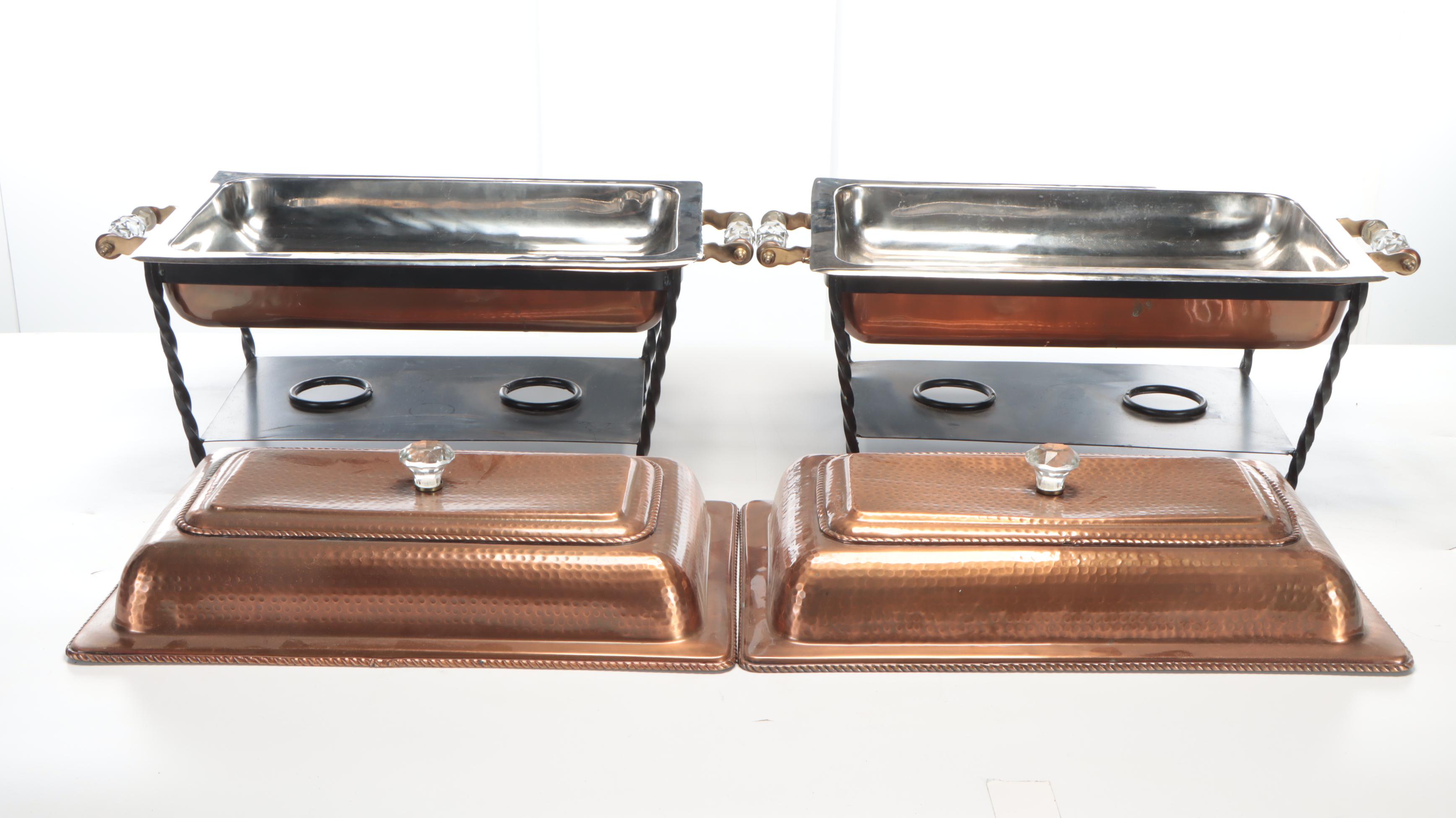 Hammered Copper Chafing Dishes