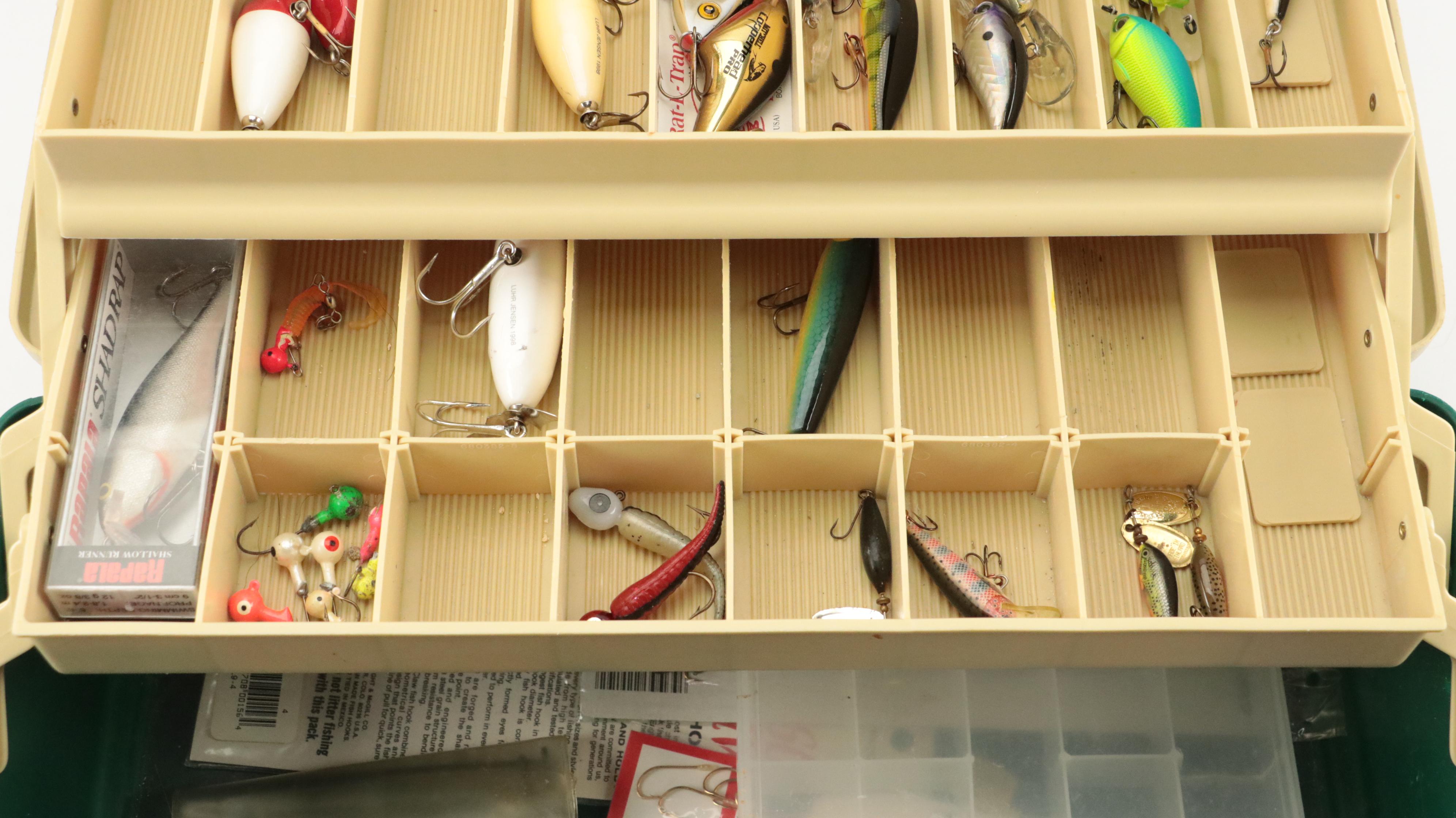 Plano Tackle Box with Other Fishing Reels, Lures, and More