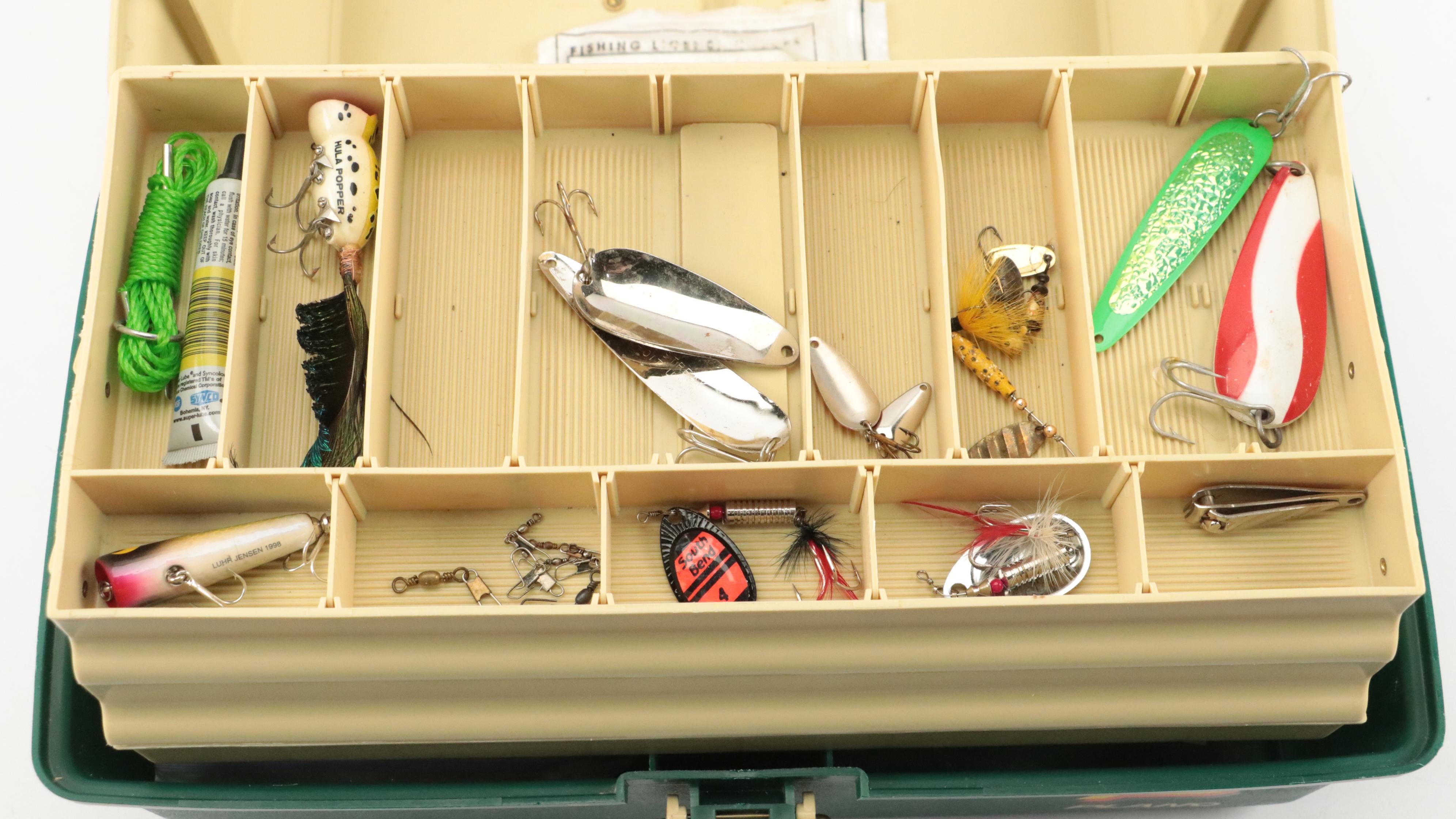 Plano Tackle Box with Other Fishing Reels, Lures, and More