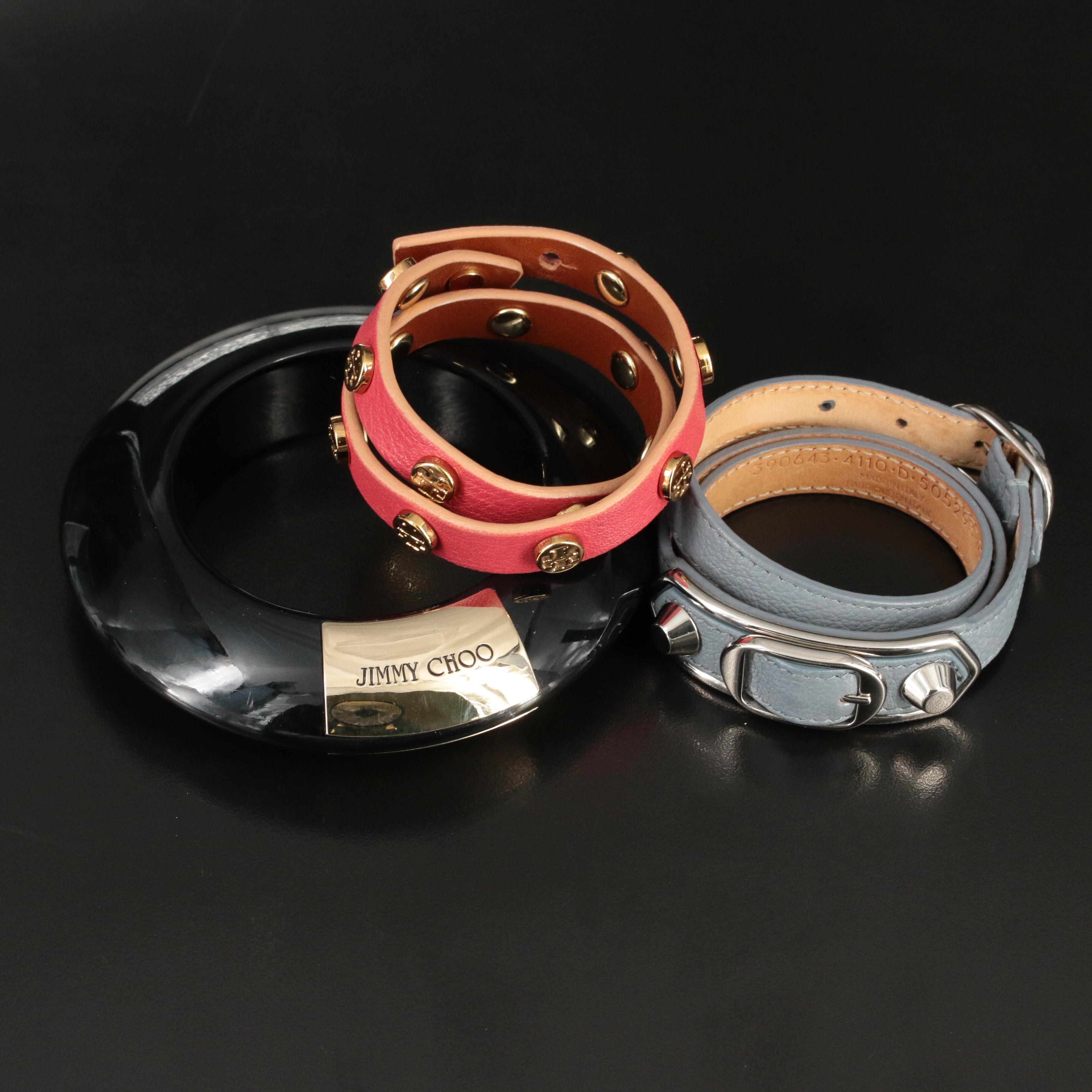 Balenciaga 'Arena', Jimmy Choo, and Tory Burch Bracelets