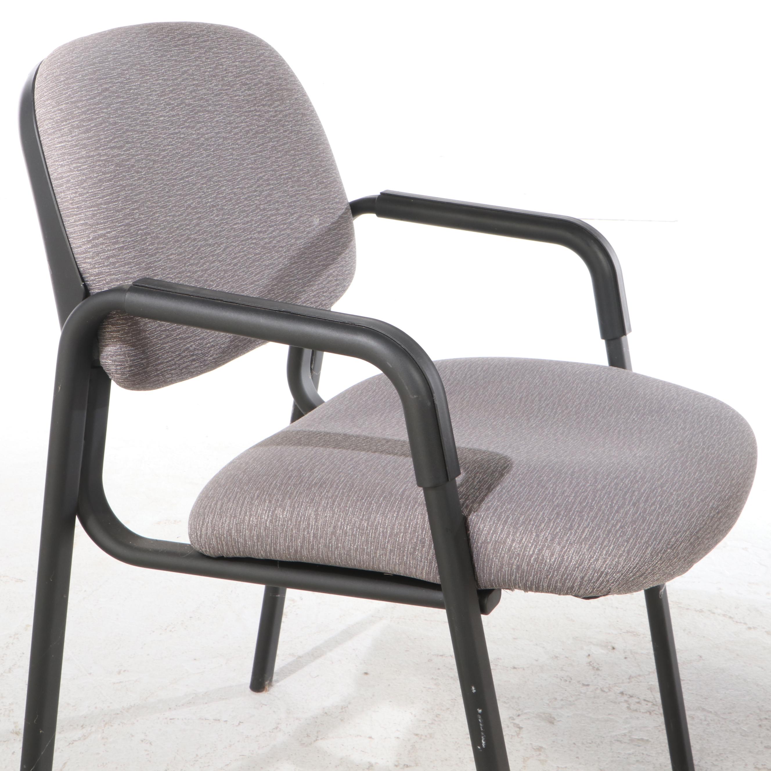 Safco Upholstered Office Chair and Modern Style Side Table