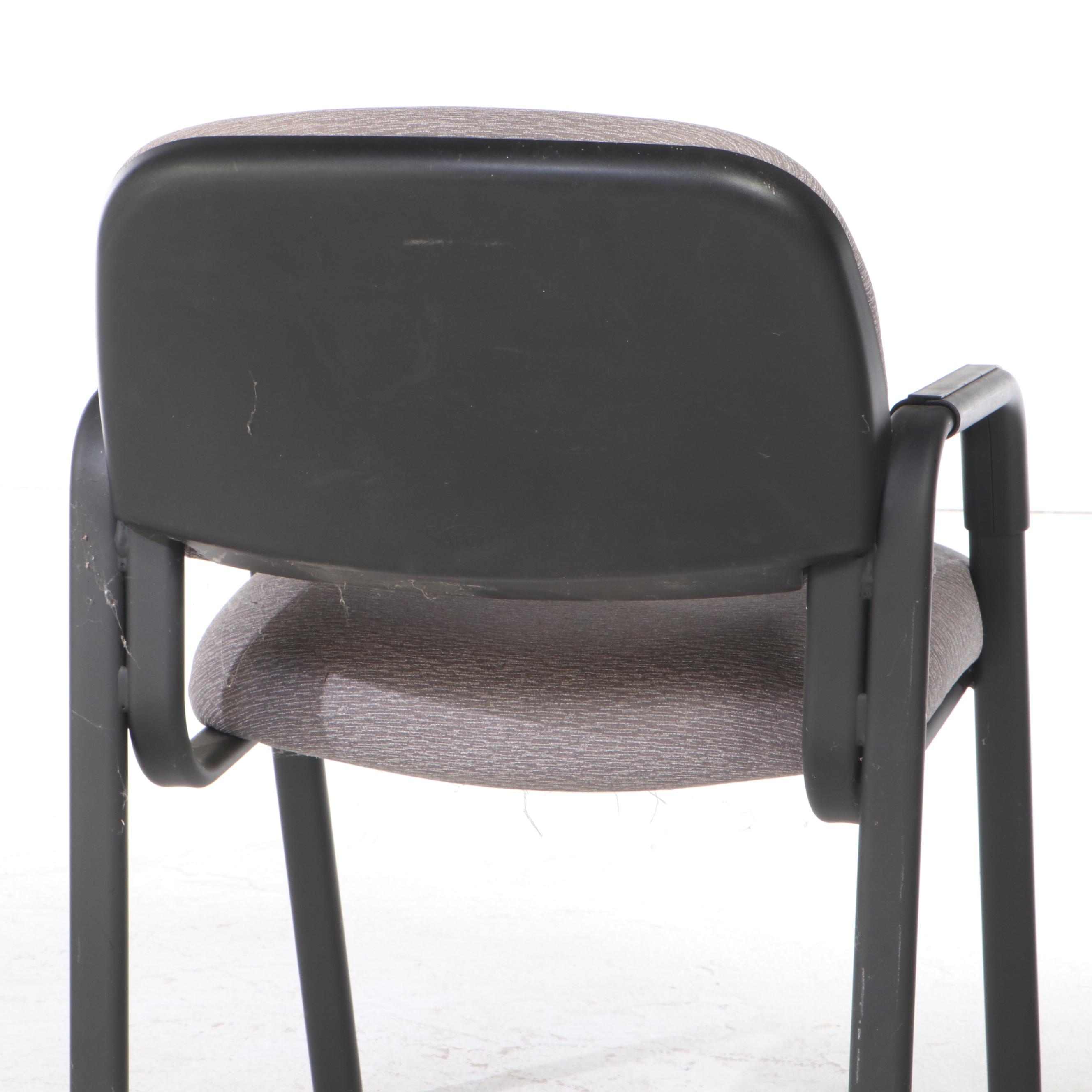 Safco Upholstered Office Chair and Modern Style Side Table