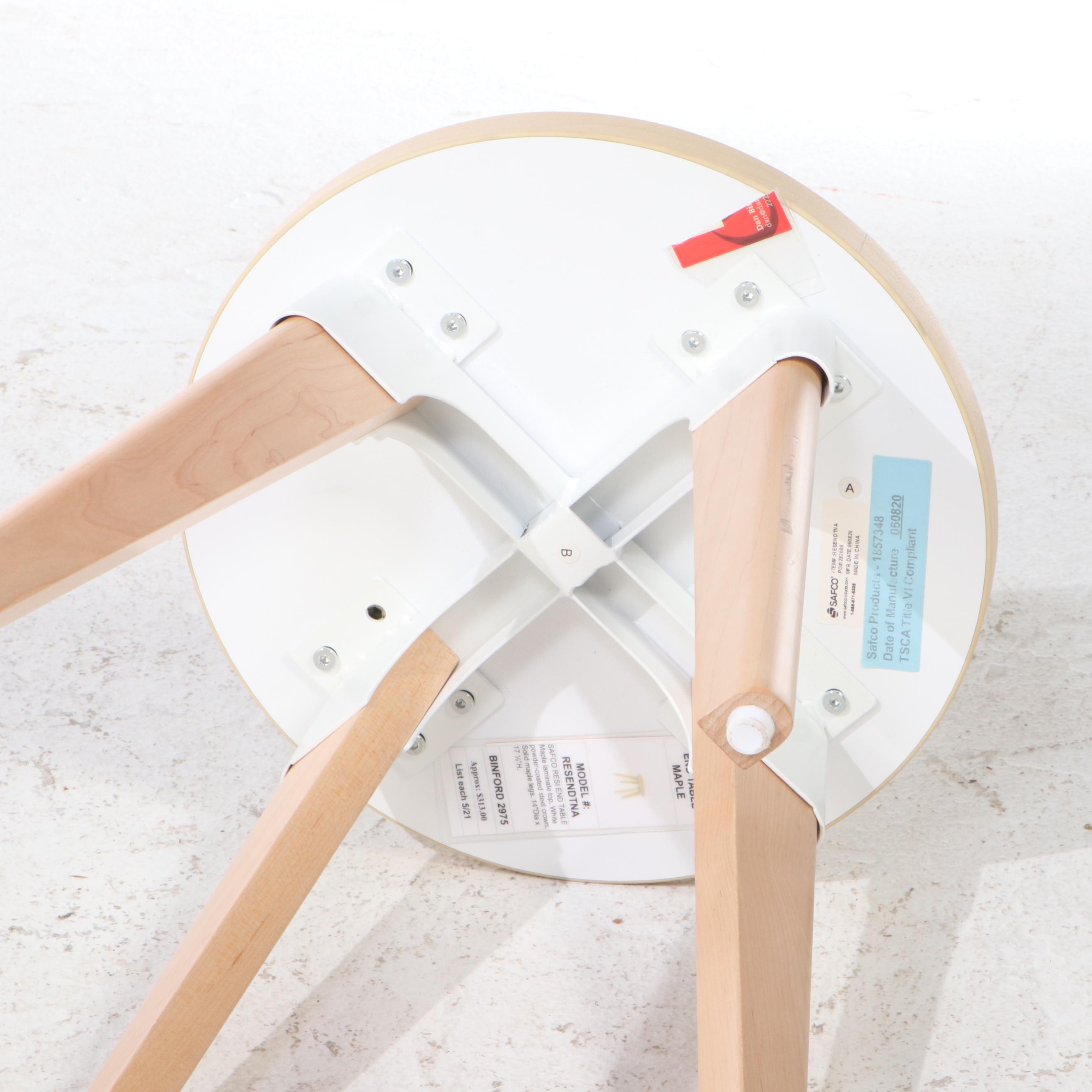 Safco Upholstered Office Chair and Modern Style Side Table