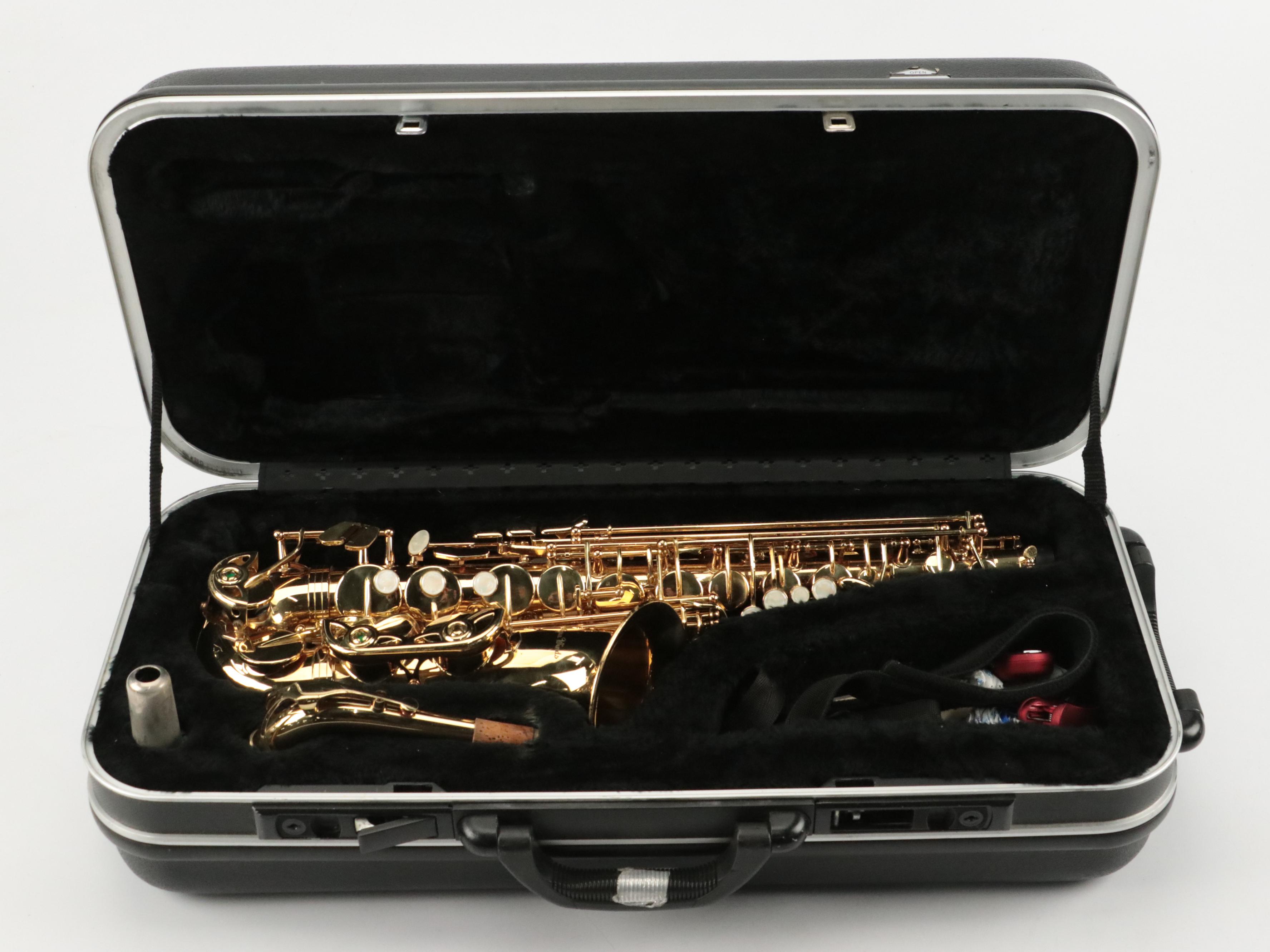 Antigua Winds Lacquered Brass Professional Alto Saxophone in Hardside Case