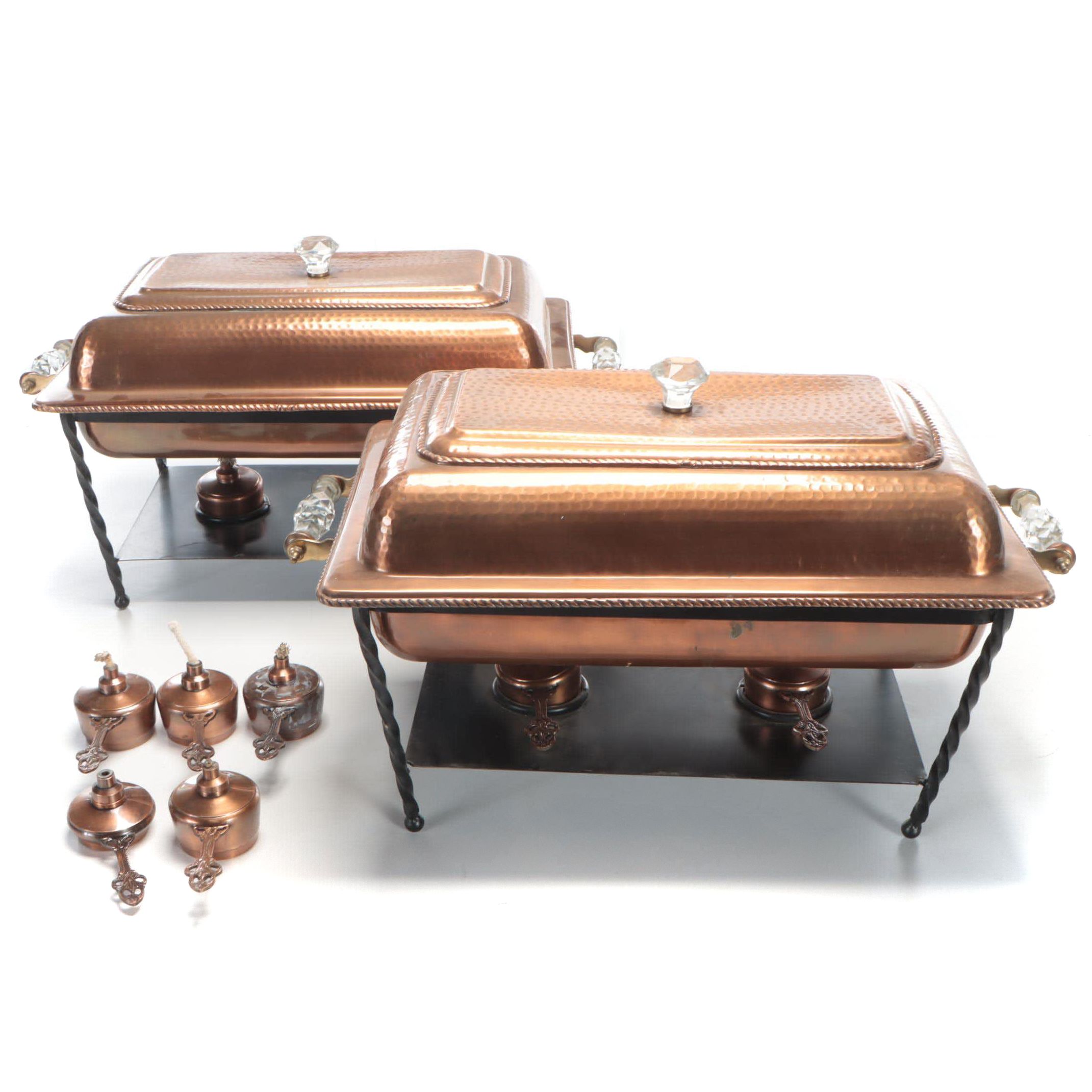 Hammered Copper Chafing Dishes