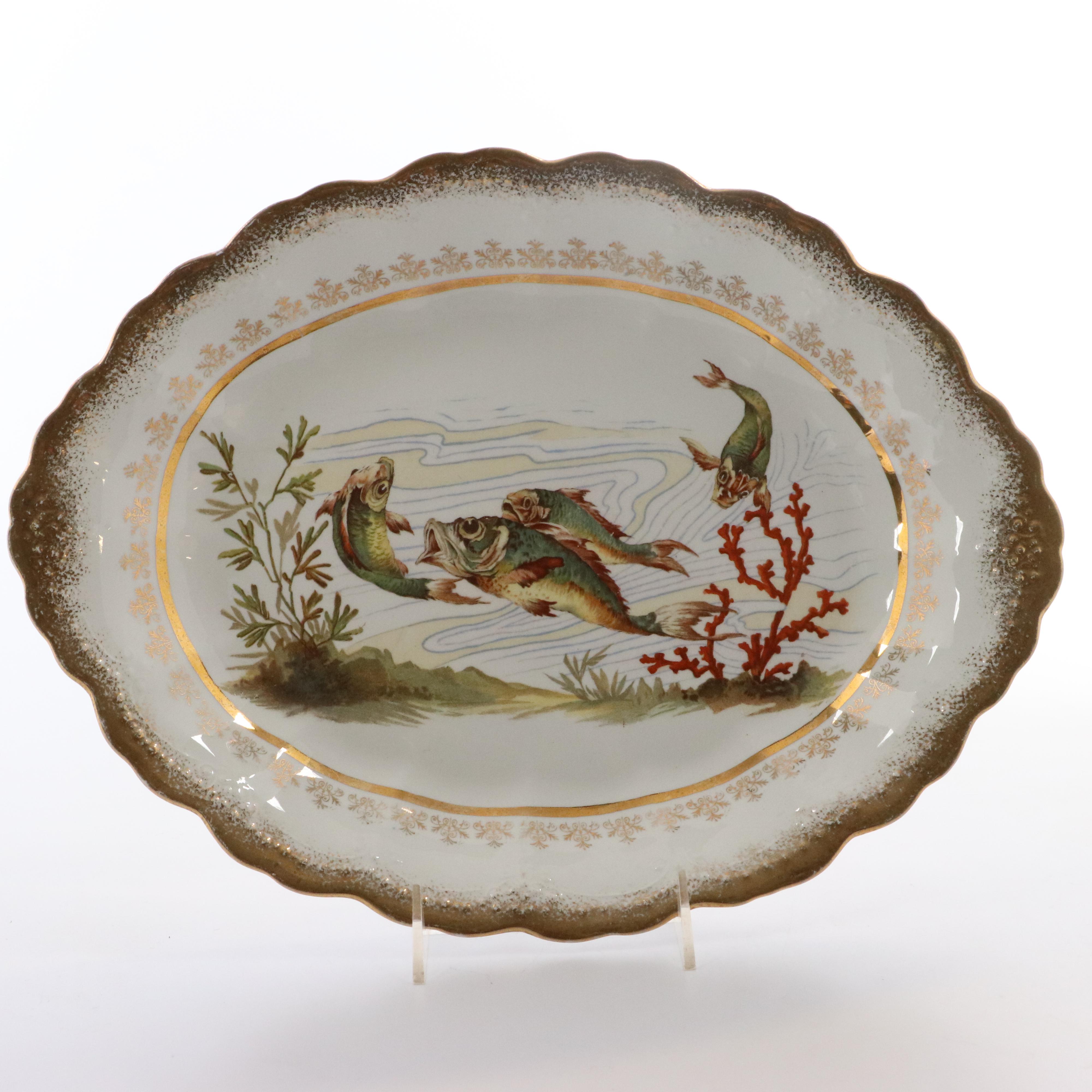 Dresden Bass Oval Porcelain Platter