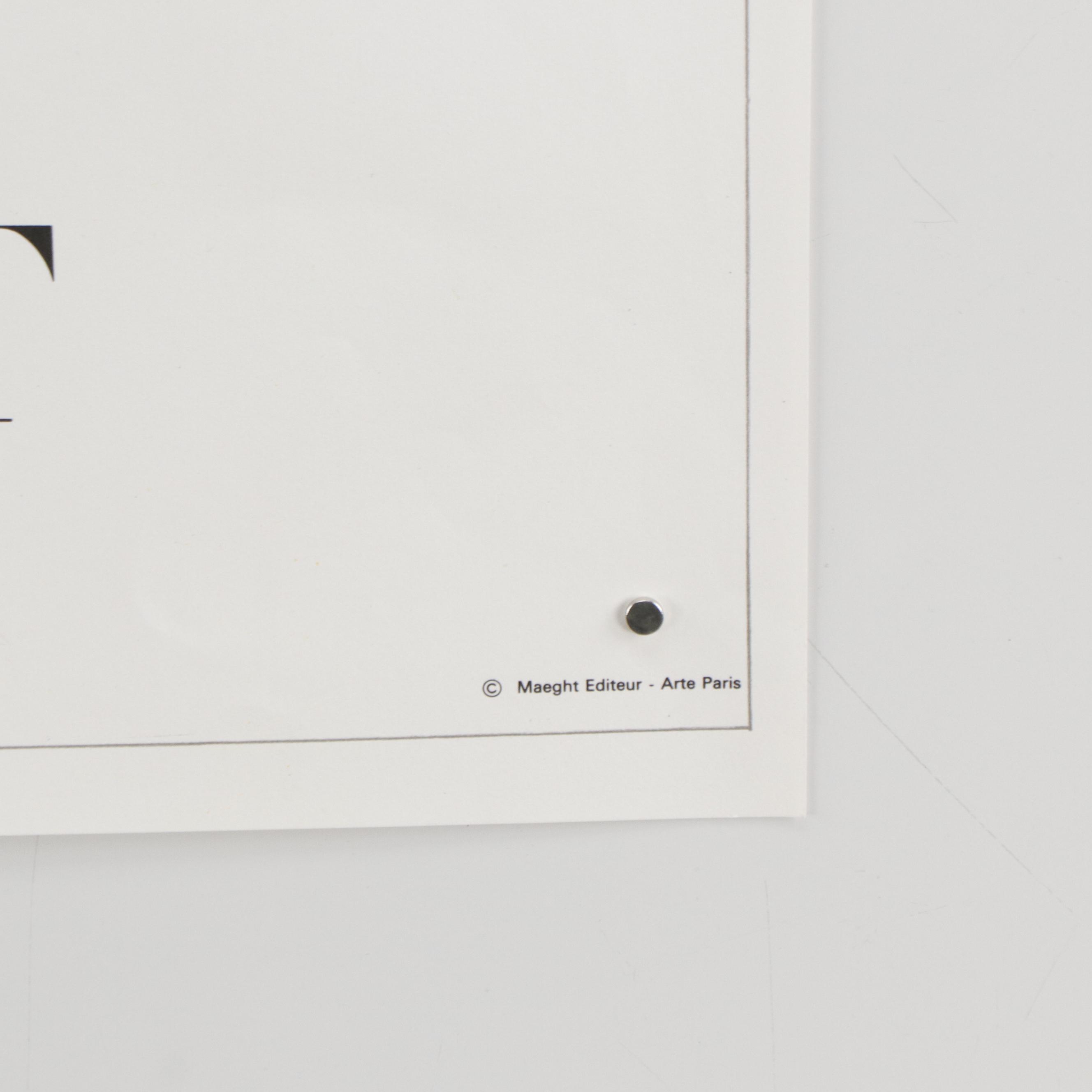 Embellished Lithograph Exhibition Poster after Saul Steinberg, 1977