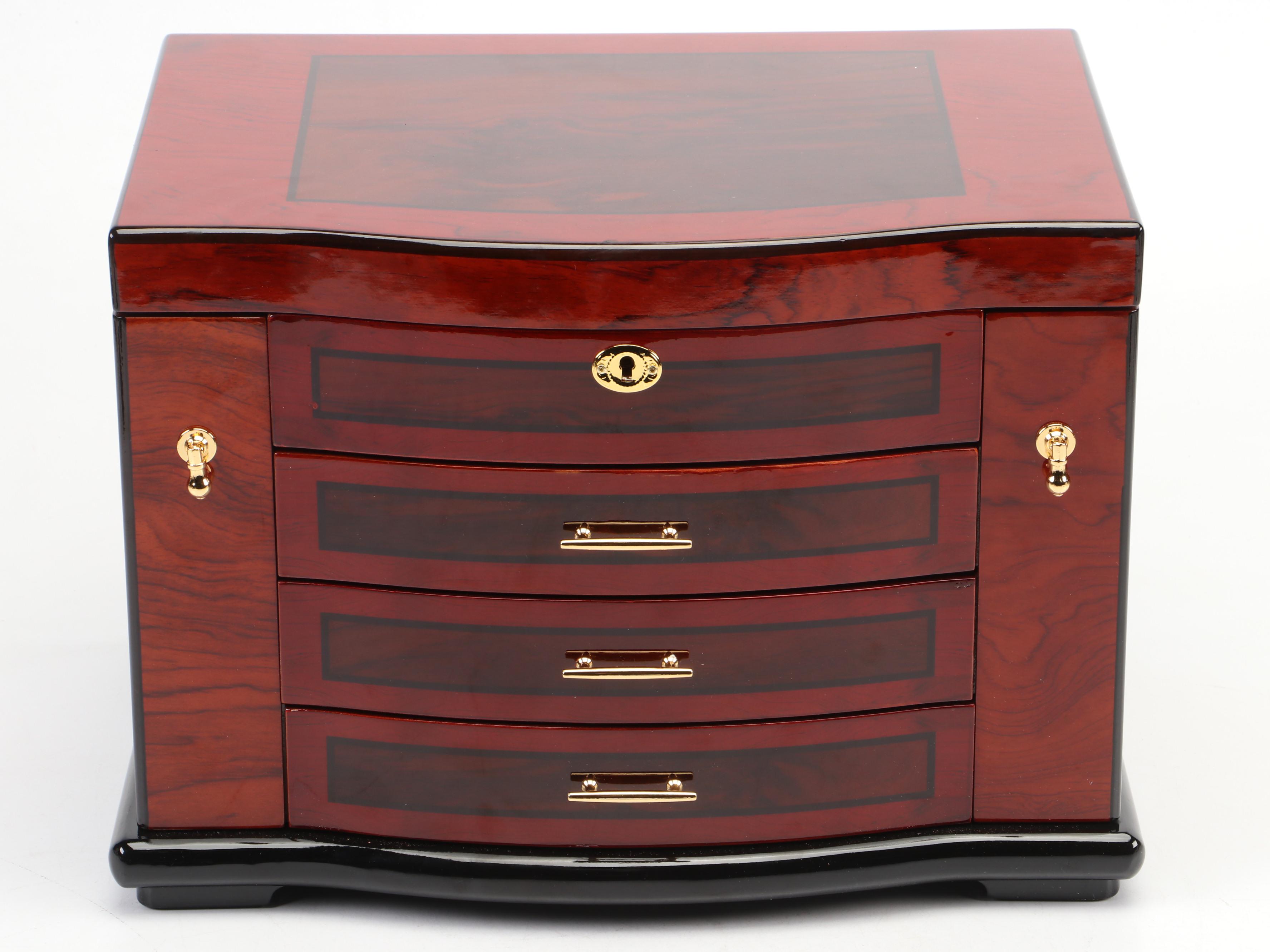 Jere High Gloss Finish Wooden Jewelry Box