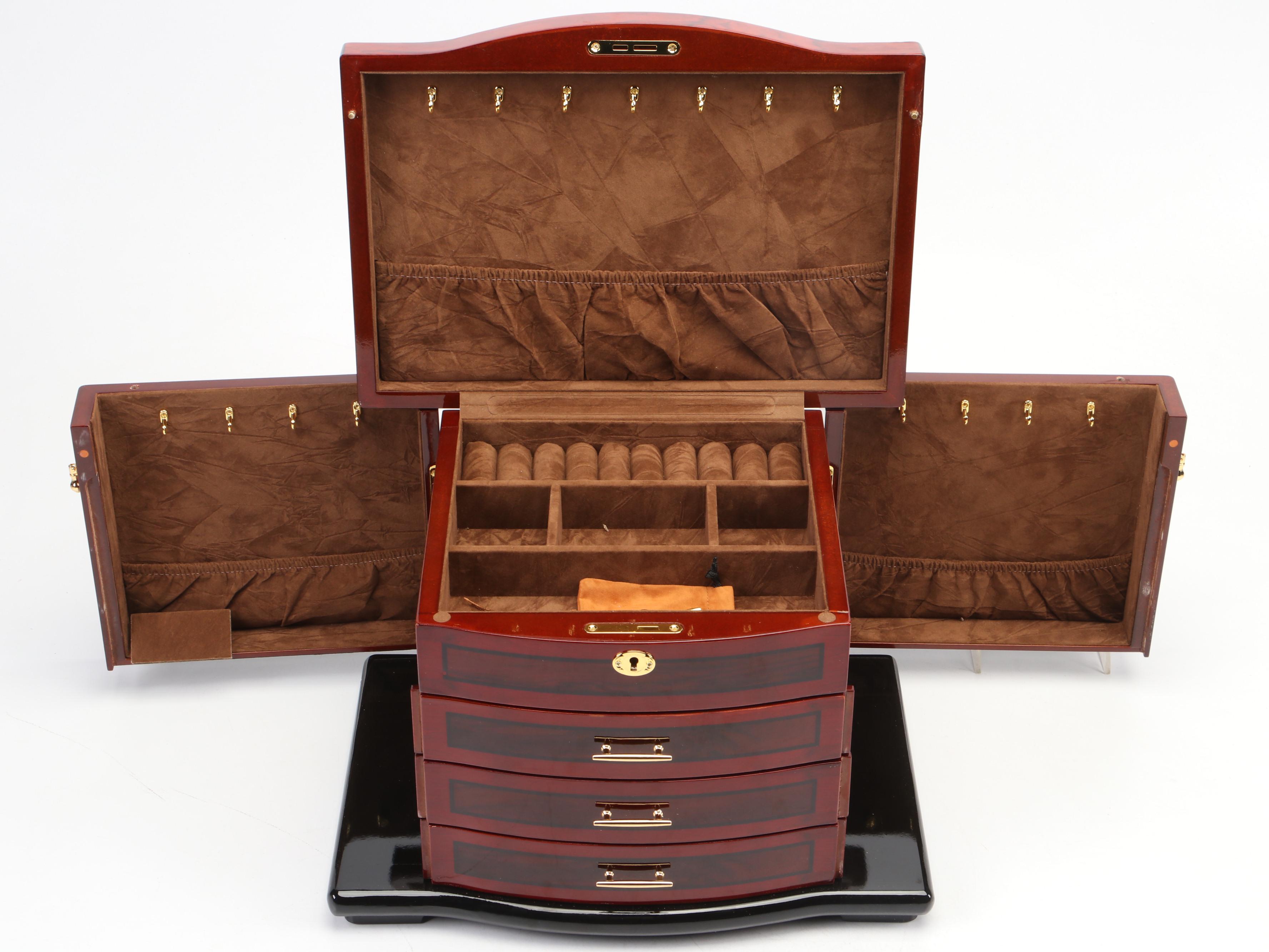 Jere High Gloss Finish Wooden Jewelry Box