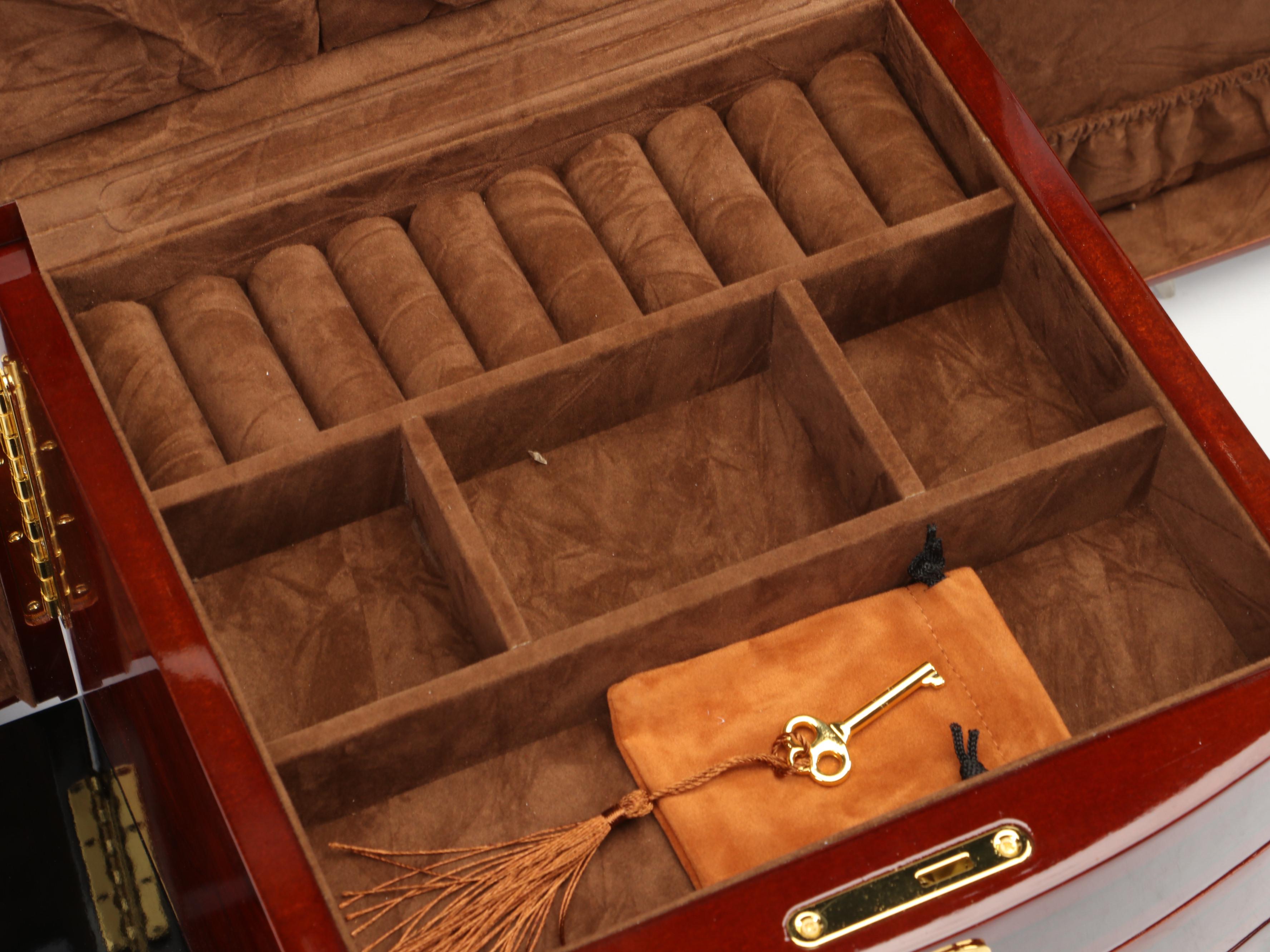 Jere High Gloss Finish Wooden Jewelry Box