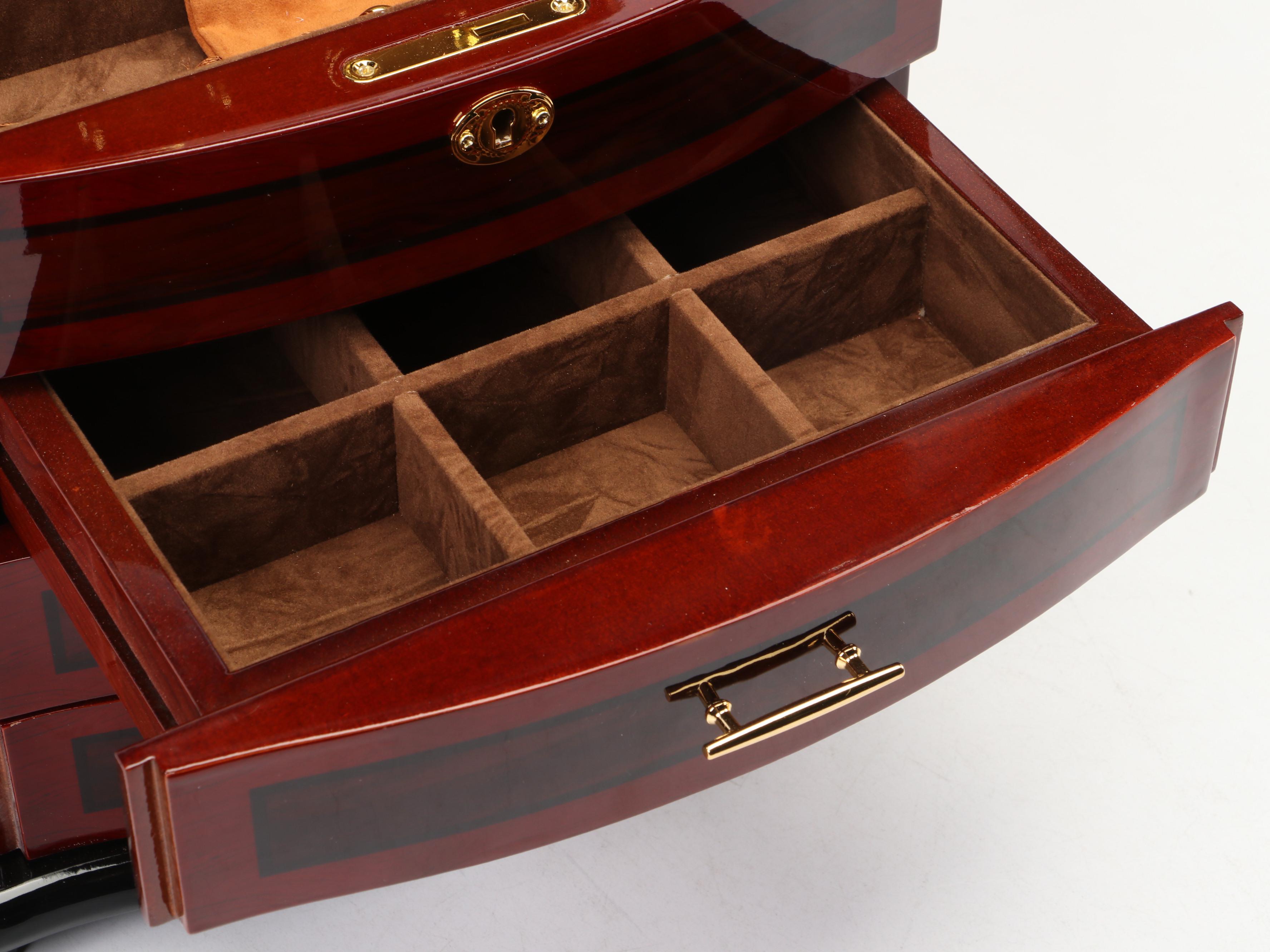 Jere High Gloss Finish Wooden Jewelry Box