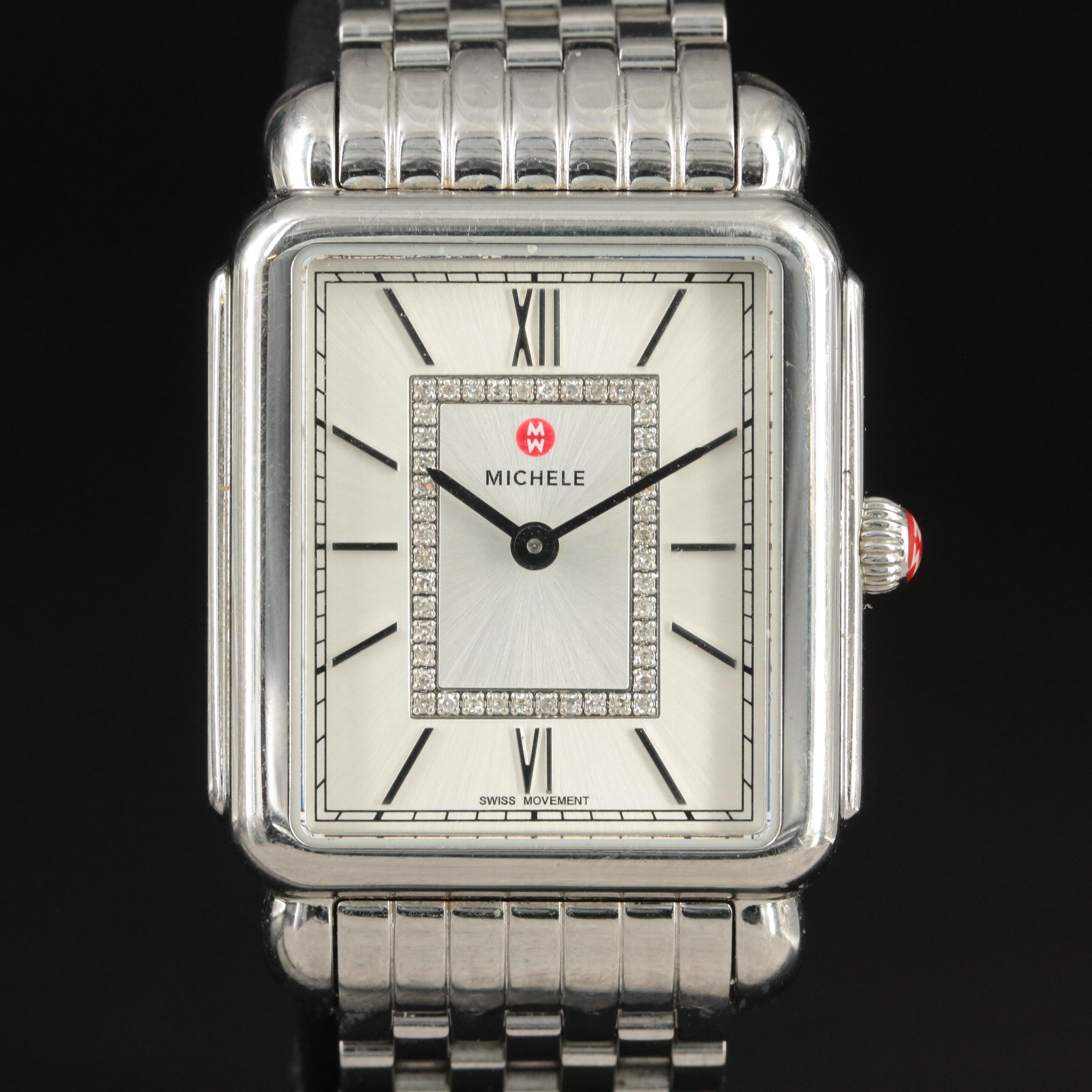 Michele Deco II Diamond Dial Watch