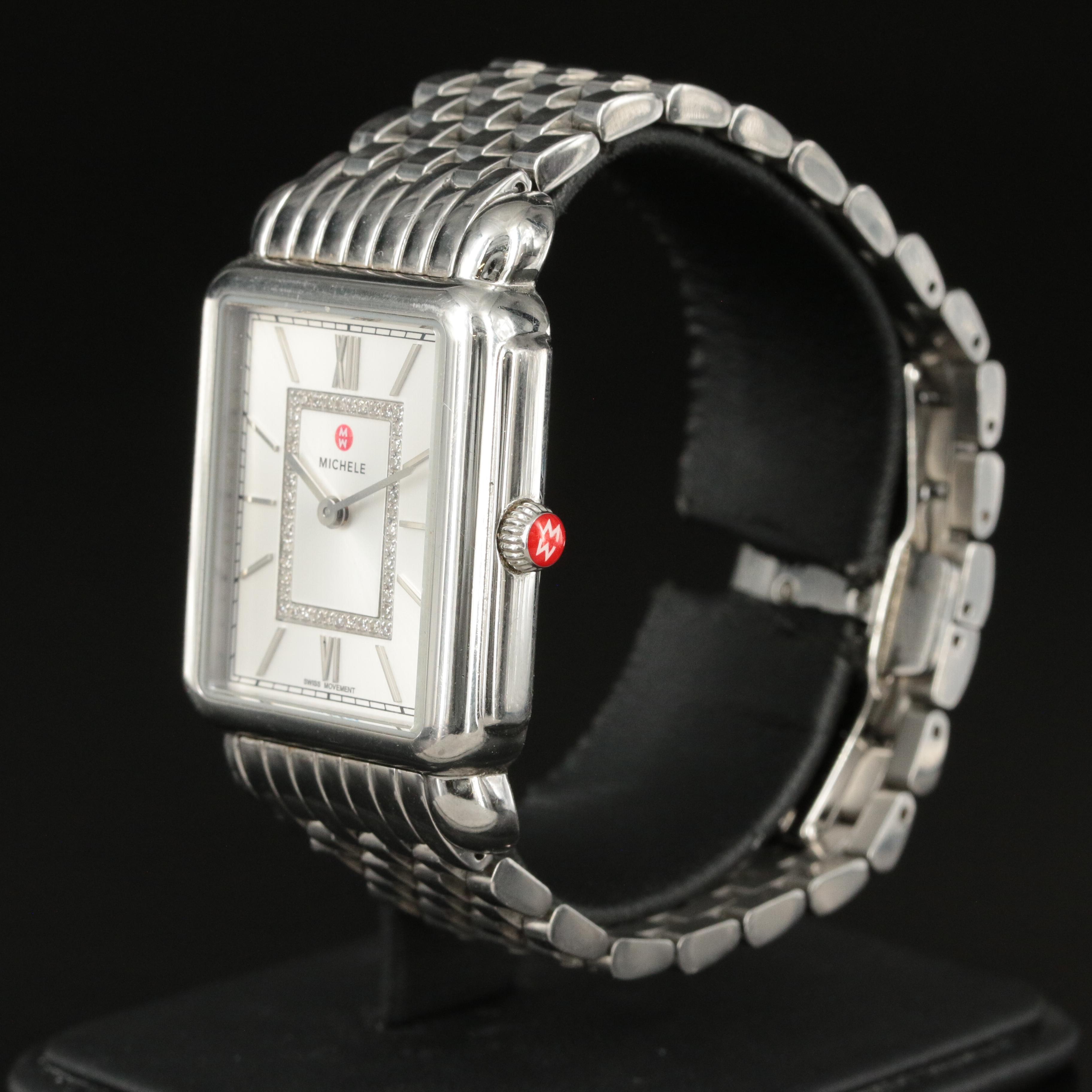 Michele Deco II Diamond Dial Watch
